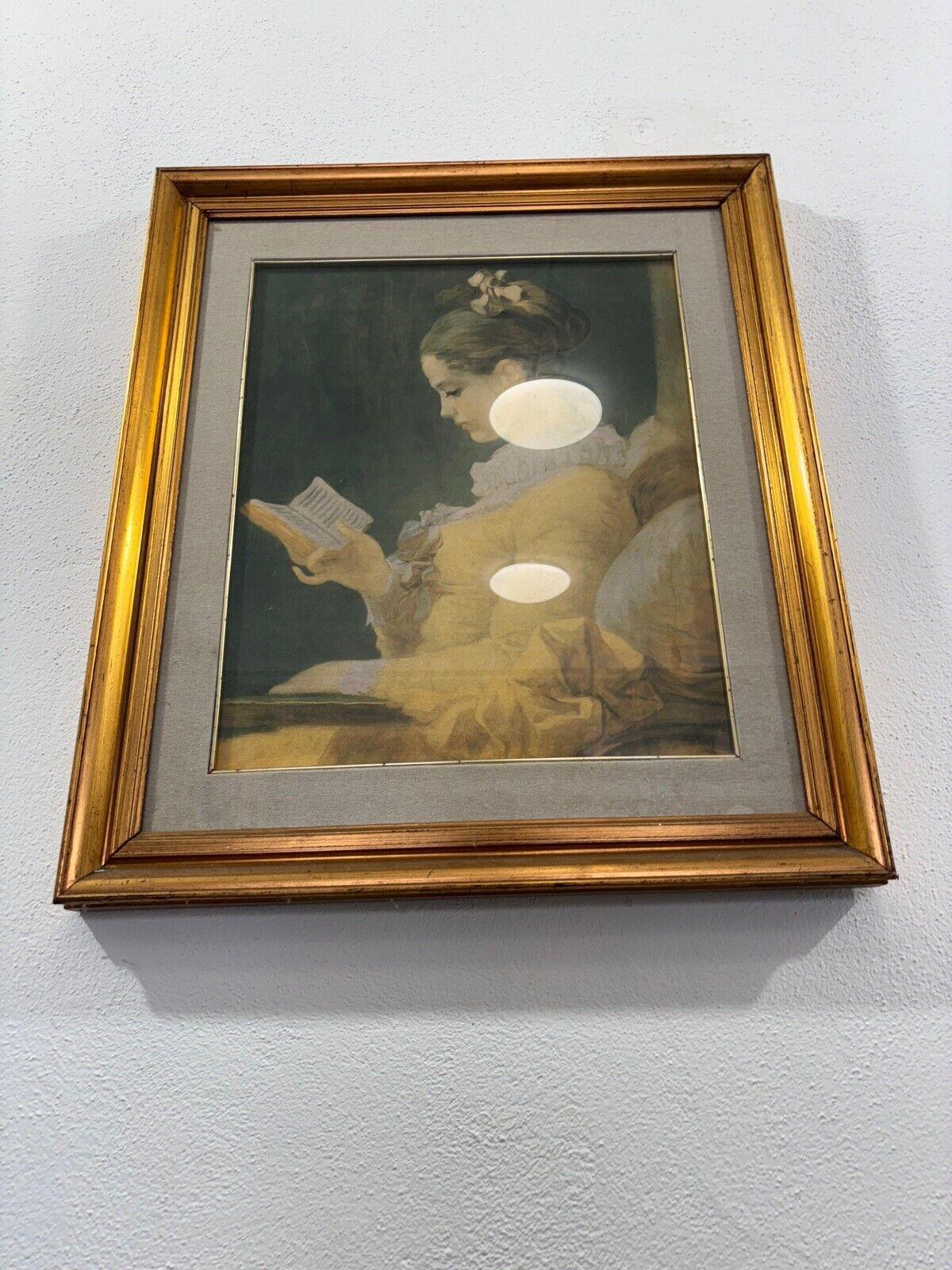 El lector de Jean-Honorè Fragonard Impresión sobre lienzo Reproducción Late 20th Century en venta