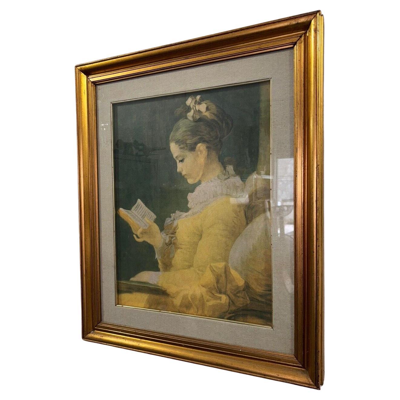 La lettrice di Jean-Honorè Fragonard Stampa su Tela Riproduzione