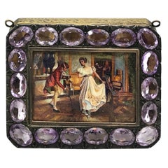 Renaissance Amethyst Compact Box 36 Carats 18th Century