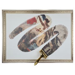 "La Liberté Guidant Le Peuple" Copie imprimée sur toile, fait main en Italie, 2021