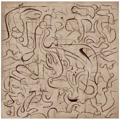 "La Ligne" Stampa d'arte in edizione limitata di Christiane Lemieux, XL 50" x 50"