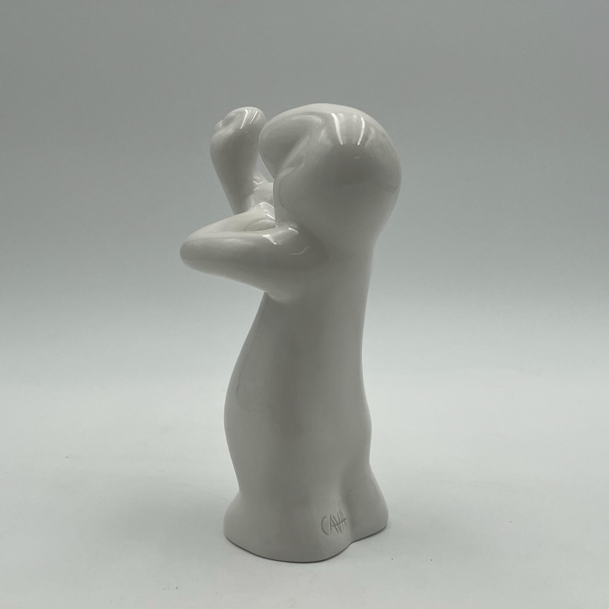 Mid-Century Modern La Linea ‘Finger’ Osvaldo Cavandoli - Vintage Ceramic Figurine from the 60s