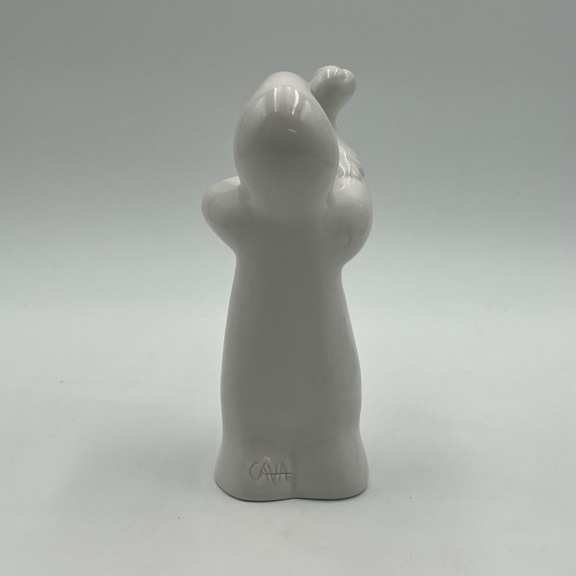Italian La Linea ‘Finger’ Osvaldo Cavandoli - Vintage Ceramic Figurine from the 60s