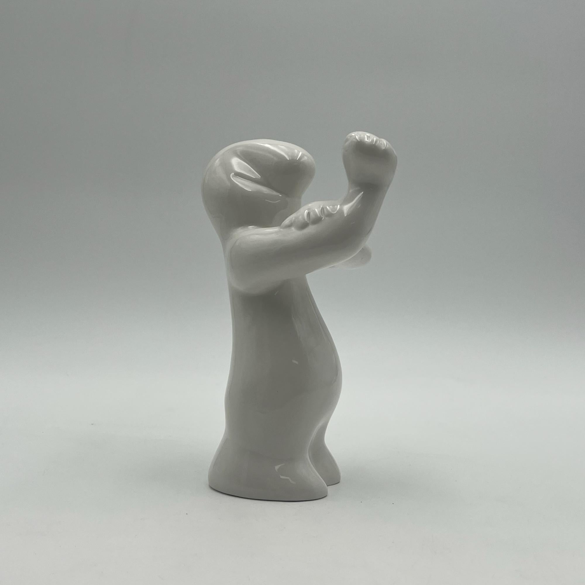 La Linea ‘Finger’ Osvaldo Cavandoli - Vintage Ceramic Figurine from the 60s 1
