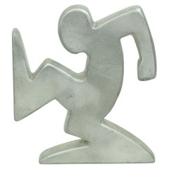 Vintage La Linea Osvaldo Cavandoli Design Bookend Metal