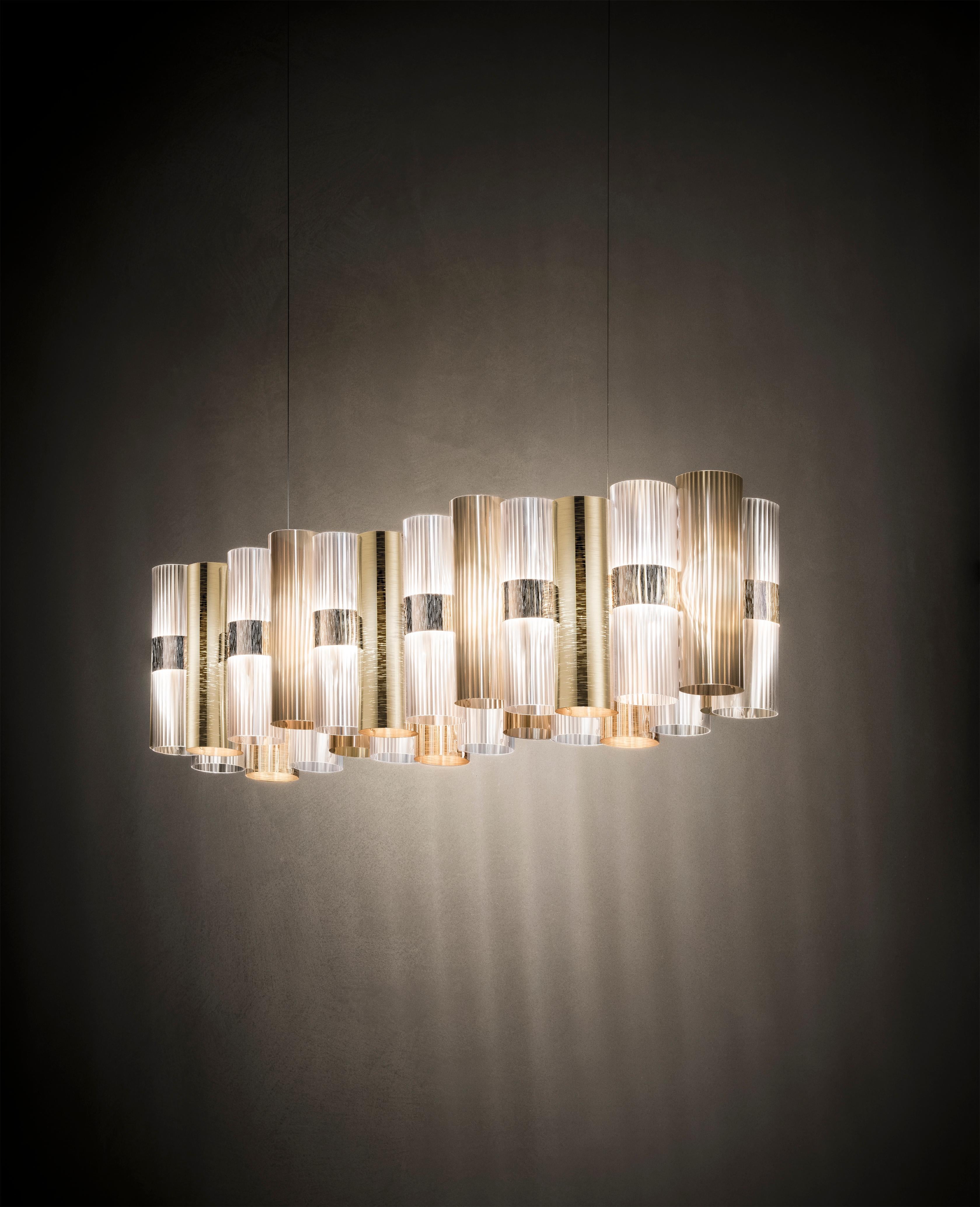 SLAMP - LA LOLLO SUSPENSIÓN LINEAL 100 - Oro de Lorenza Bozzoli Italian en venta