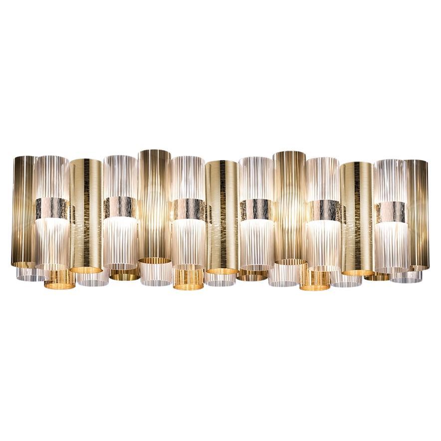SLAMP - LA LOLLO SUSPENSION LINEAR 100 - Gold by Lorenza Bozzoli