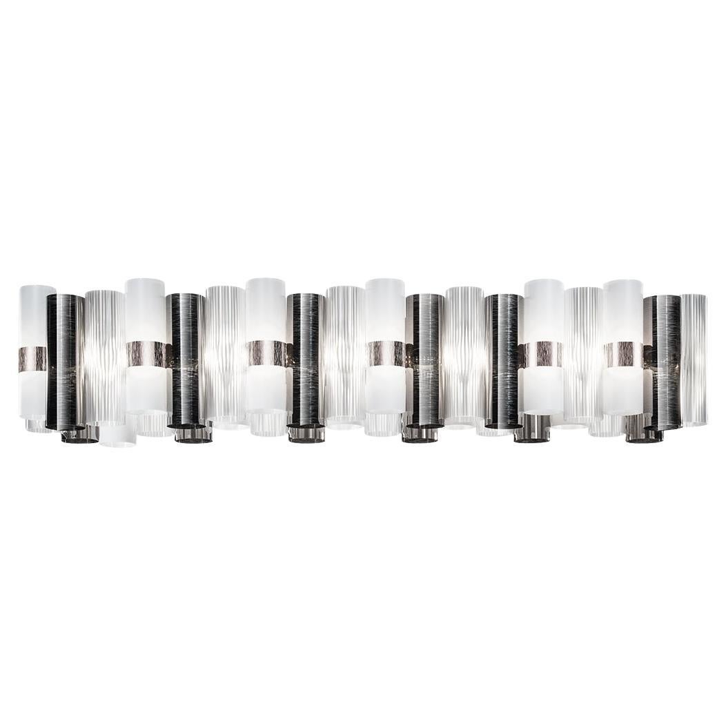 SLAMP - LA LOLLO SUSPENSION LINEAR 100 - PEWTER by Lorenza Bozzoli