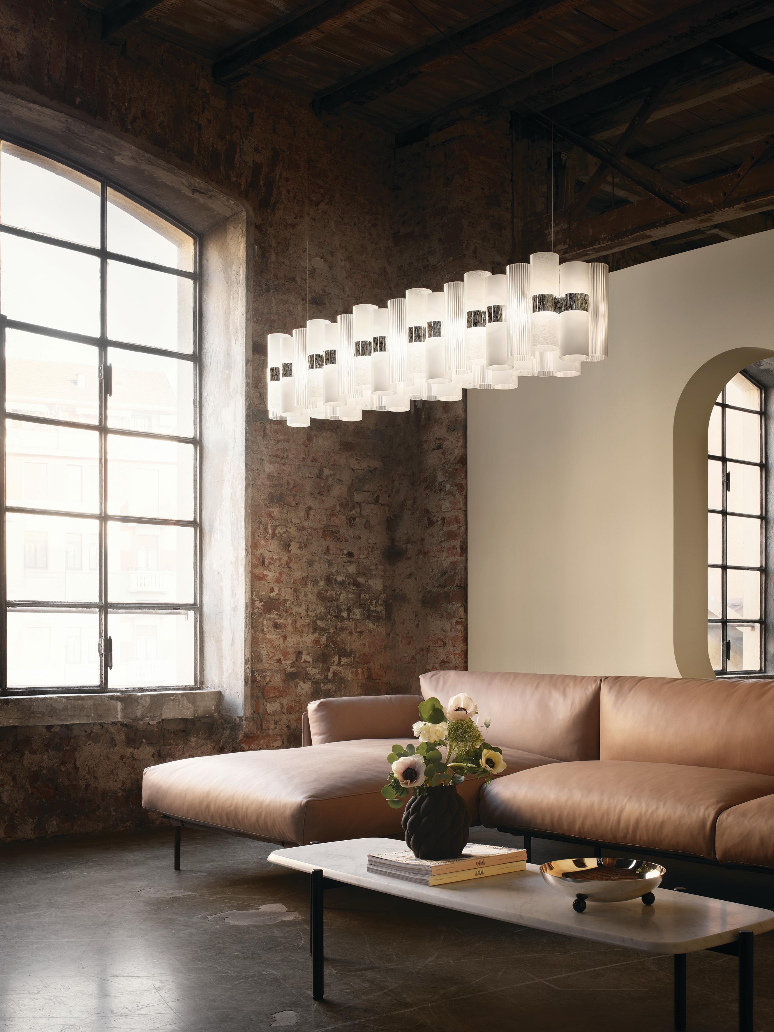 Moderno SLAMP - LA LOLLO SUSPENSION LINEAR 100 - WHITE by Lorenza Bozzoli in vendita