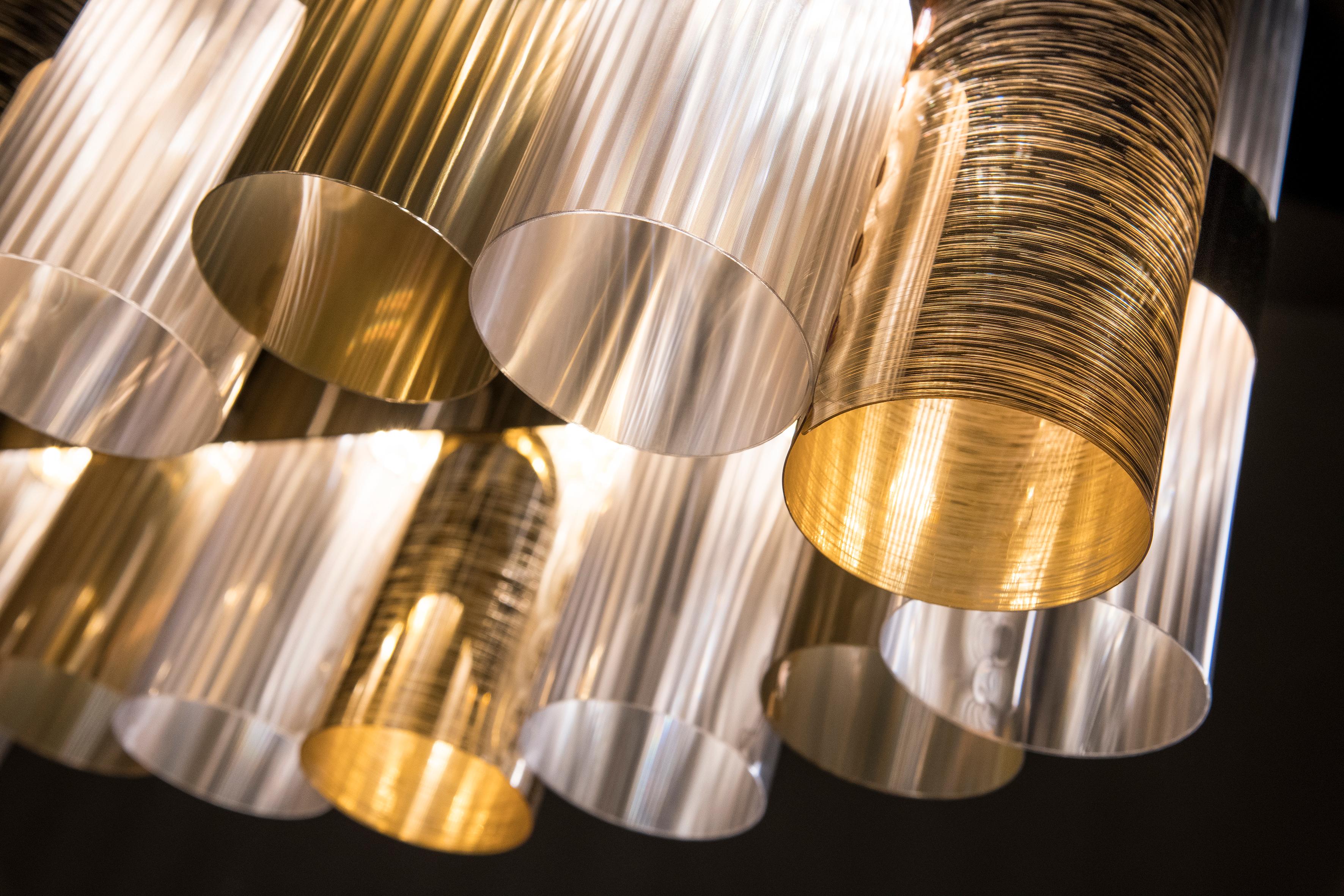 SLAMP - LA LOLLO SUSPENSIÓN LINEAL 140 - Oro de Lorenza Bozzoli en Nuevo estado para la venta en Pomezia, Rome