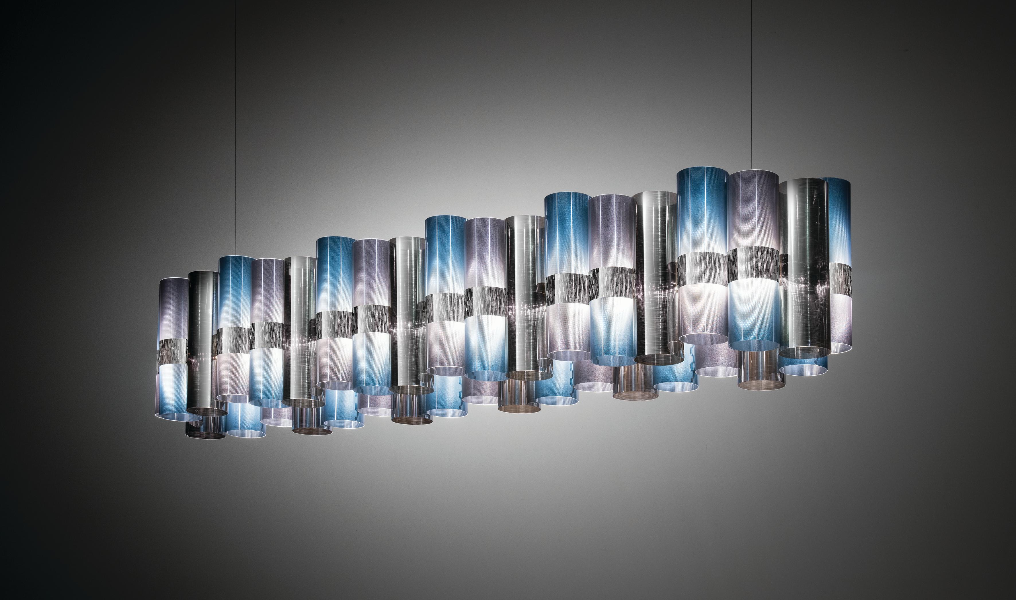 Moderno SLAMP - LA LOLLO SUSPENSION LINEAR 140 - GRADIENT by Lorenza Bozzoli in vendita