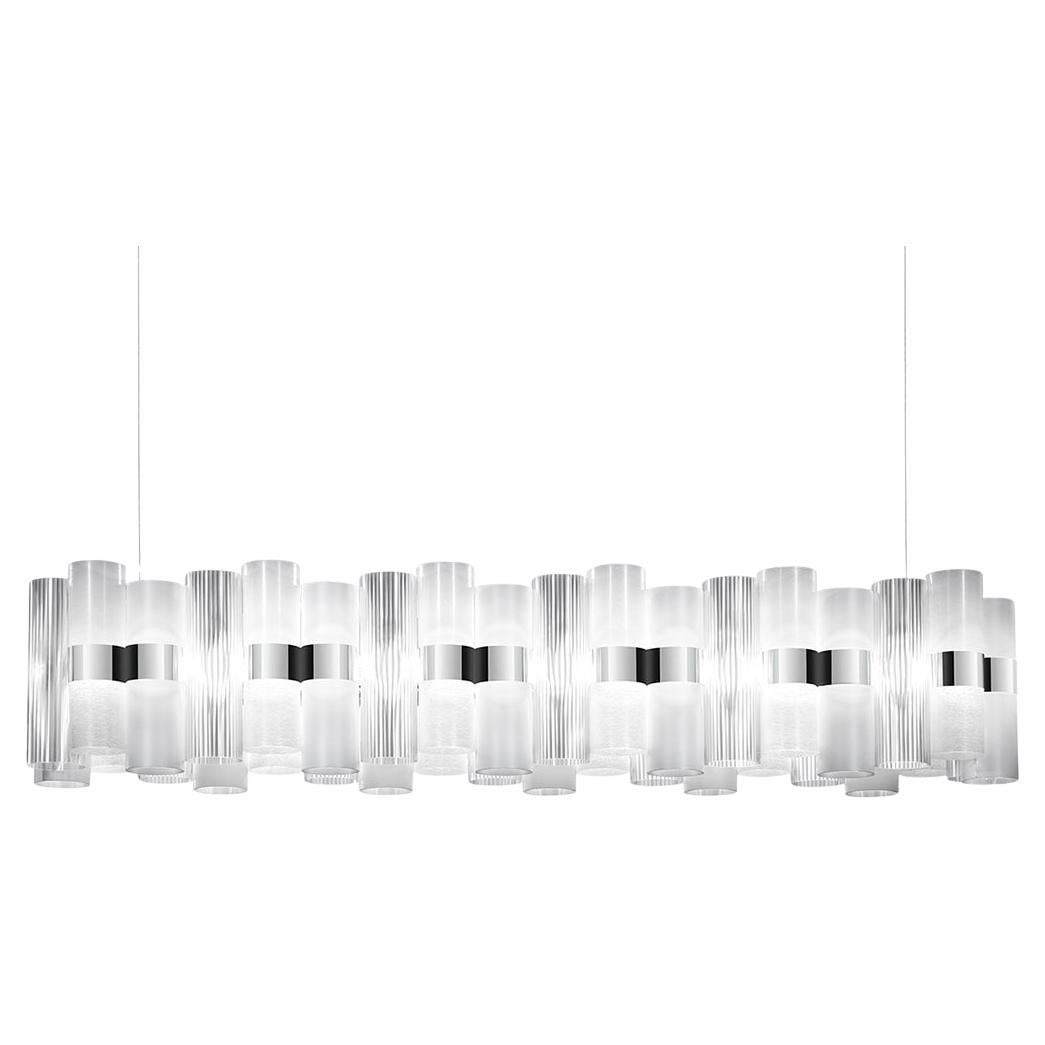 SLAMP - LA LOLLO SUSPENSION LINEAR 140 - WHITE by Lorenza Bozzoli