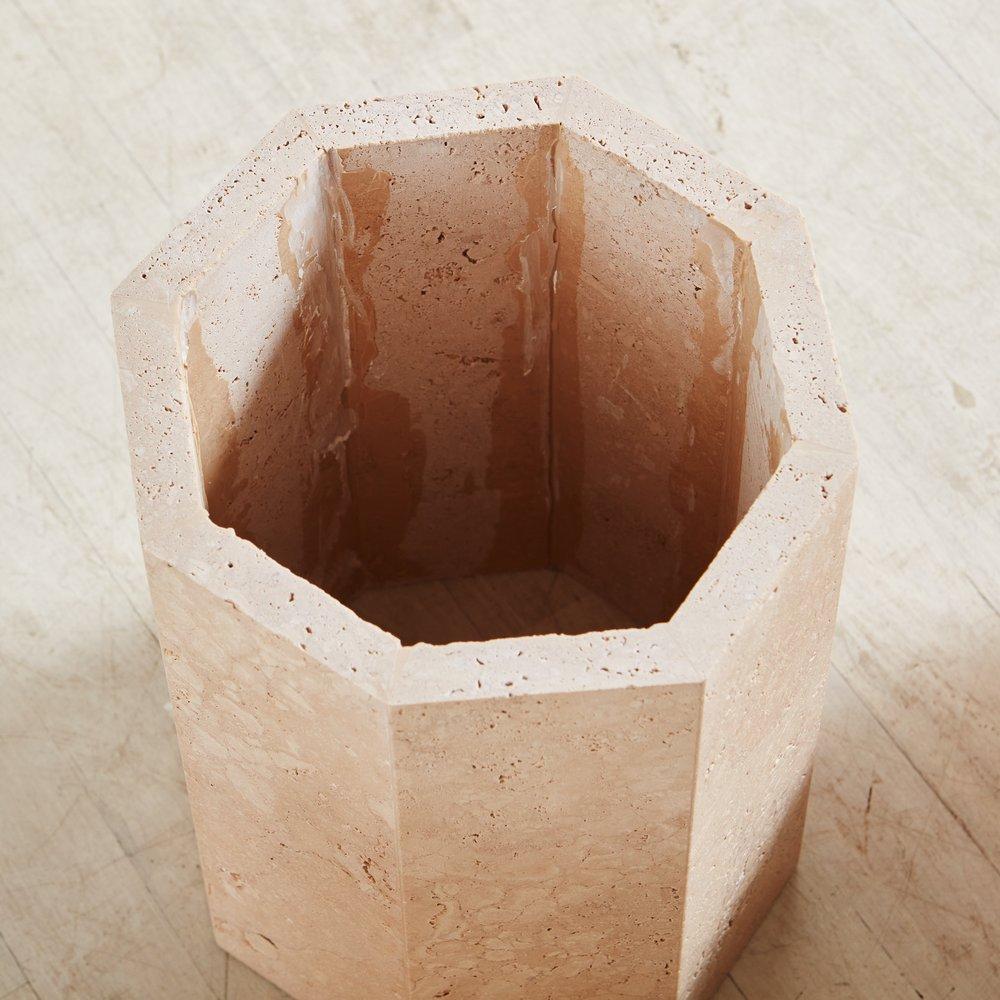 La Luna Travertine Coffee Tables by South Loop Loft 3