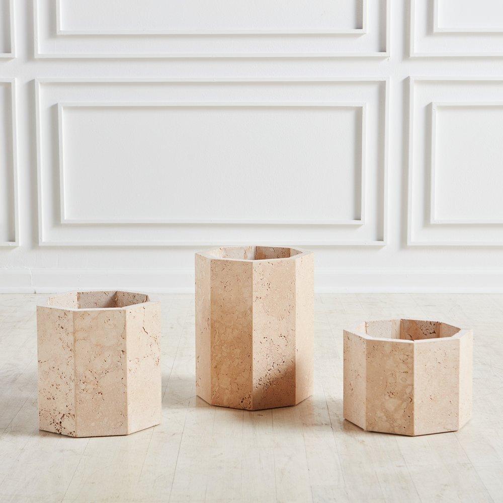 La Luna Travertine Coffee Tables by South Loop Loft 7