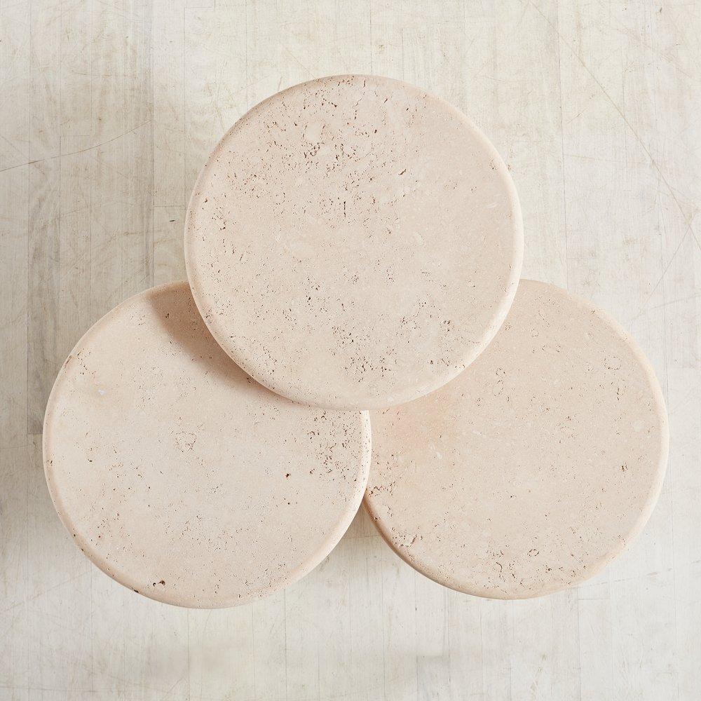 La Luna Travertine Coffee Tables by South Loop Loft 8