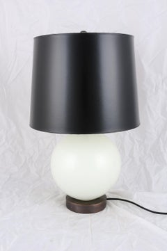La Lune Table Lamp in Bai Jade Peking Glass by Robert Kuo