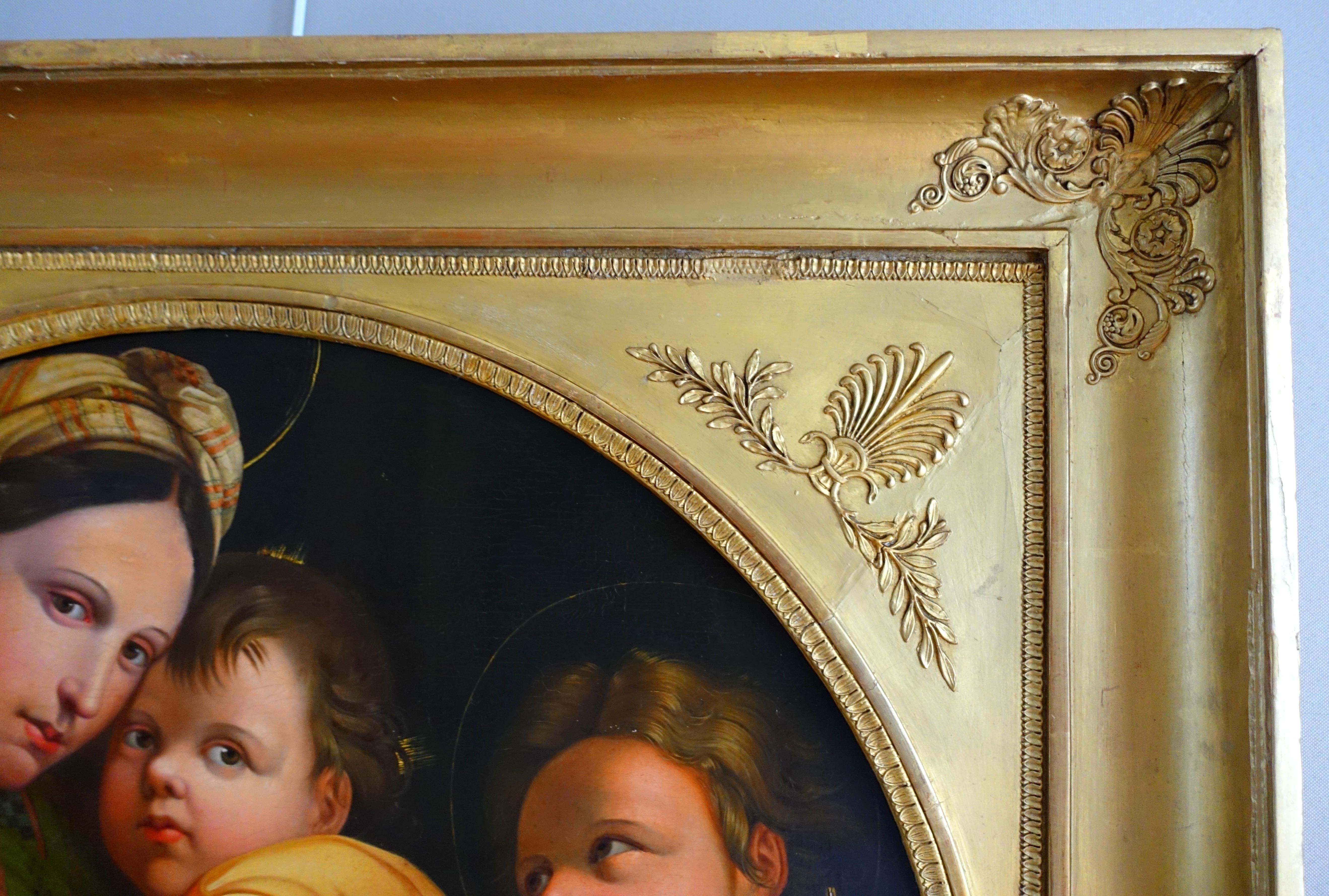 Italian La Madonna della Seggiola circa 1820 after Raffaello Sanzio (1483-1520)