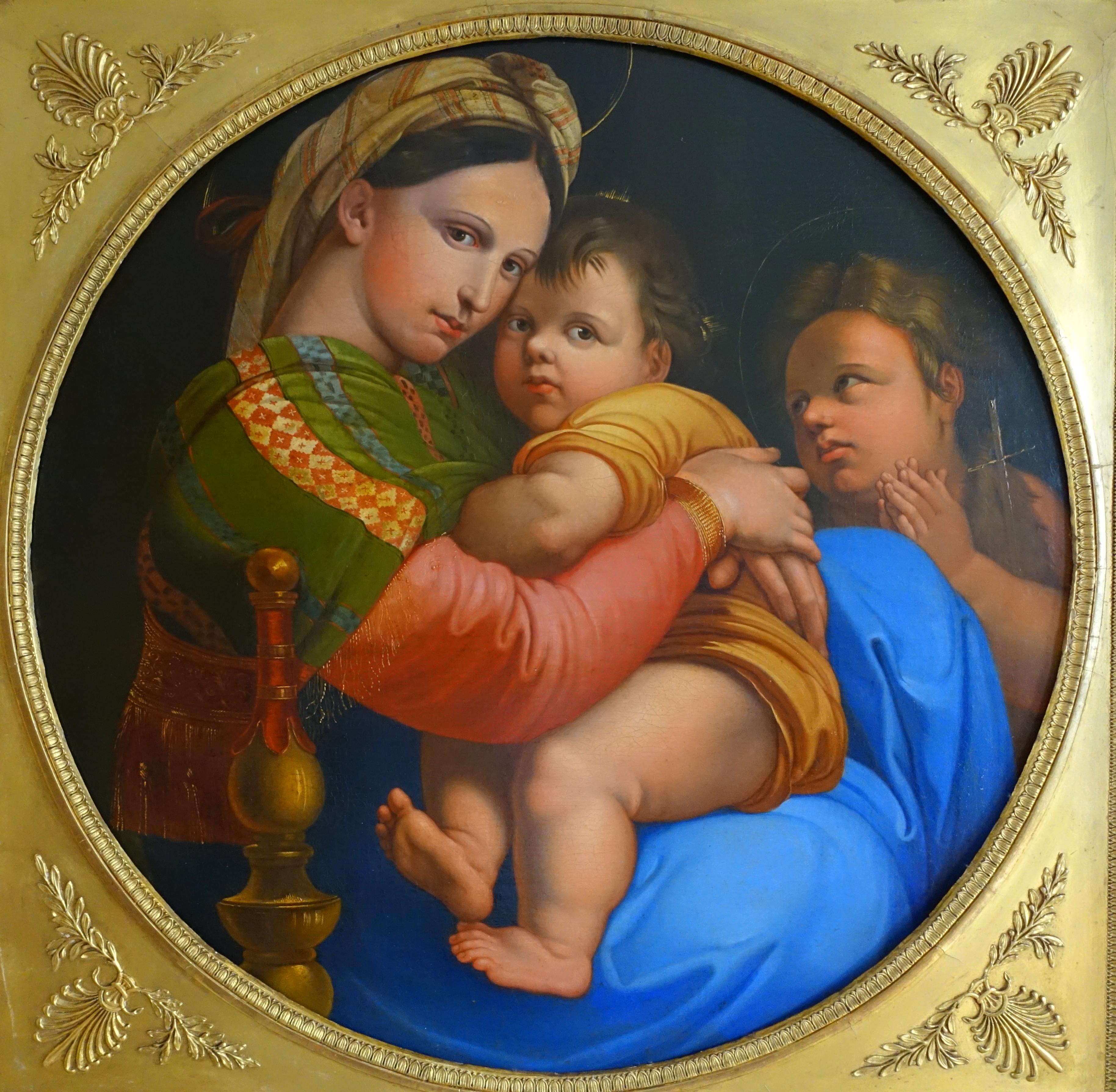 19th Century La Madonna della Seggiola circa 1820 after Raffaello Sanzio (1483-1520)