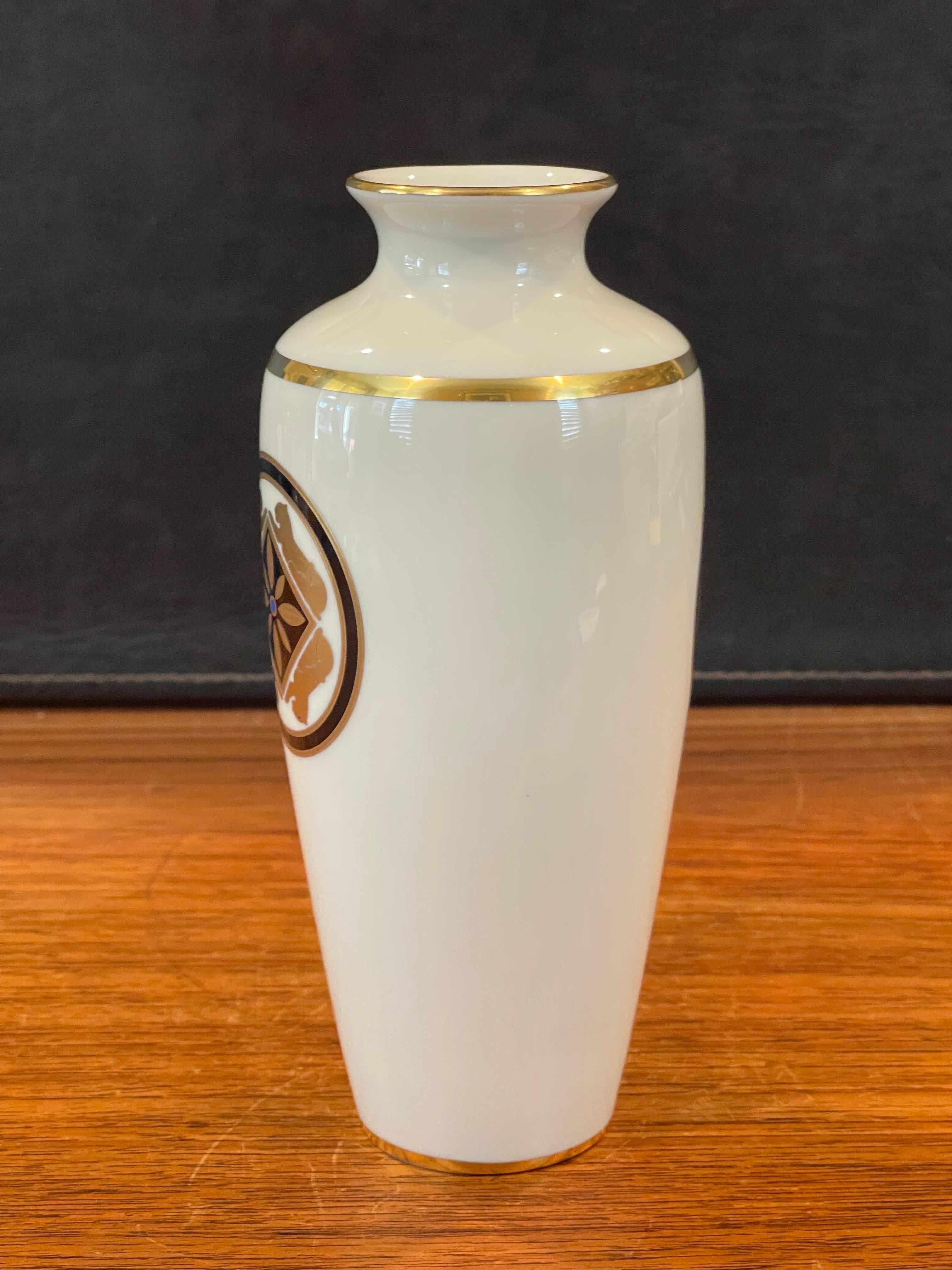 La Maison de L' Art Deco Porcelain Vase by Cartier In Good Condition For Sale In San Diego, CA