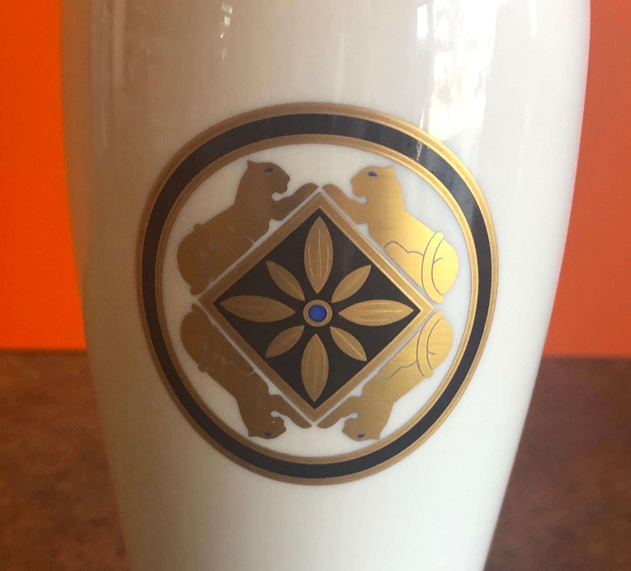 La Maison de L' Art Deco Porcelain Vase by Cartier In Good Condition In San Diego, CA