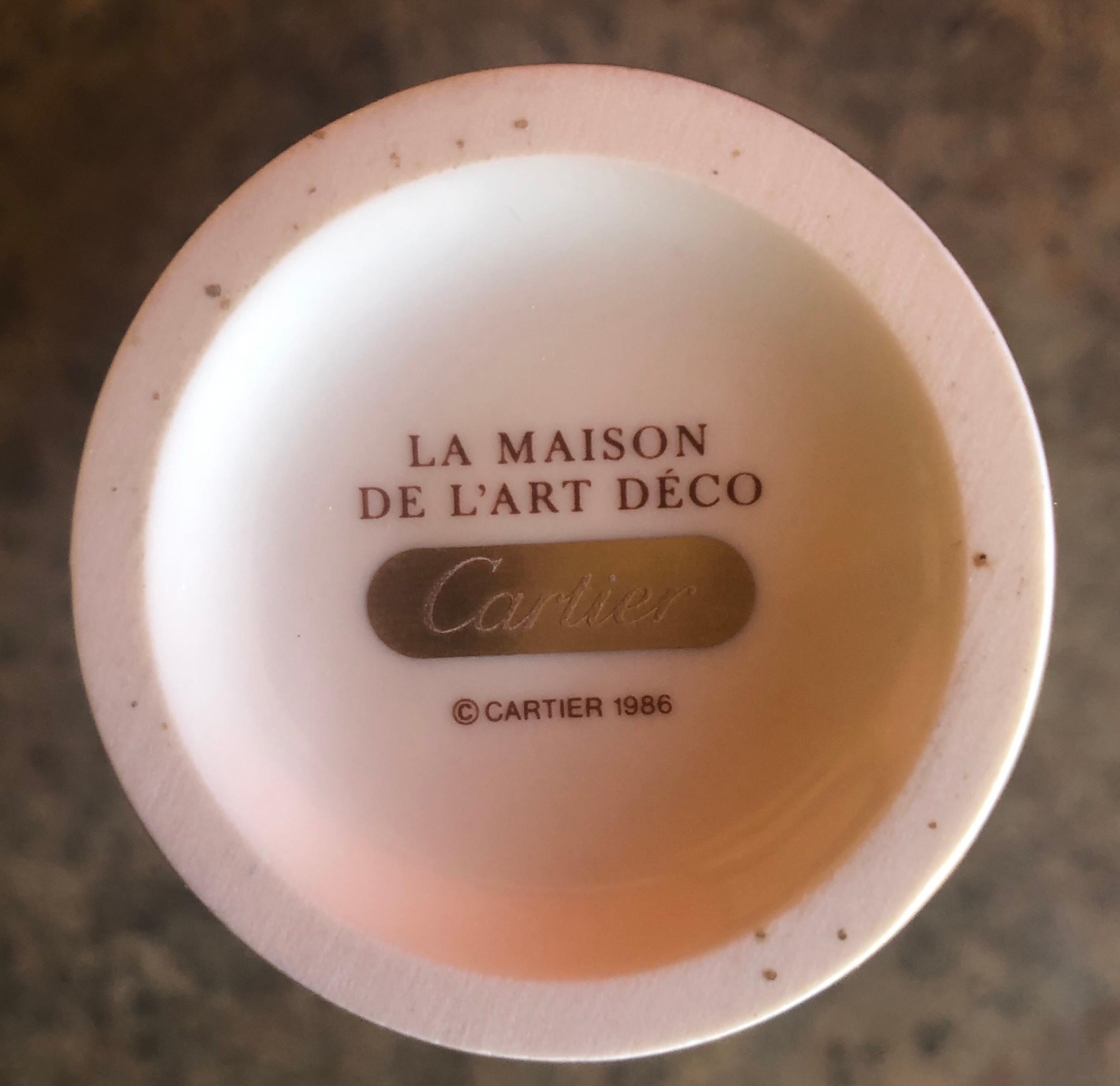 20th Century La Maison de L' Art Deco Porcelain Vase by Cartier