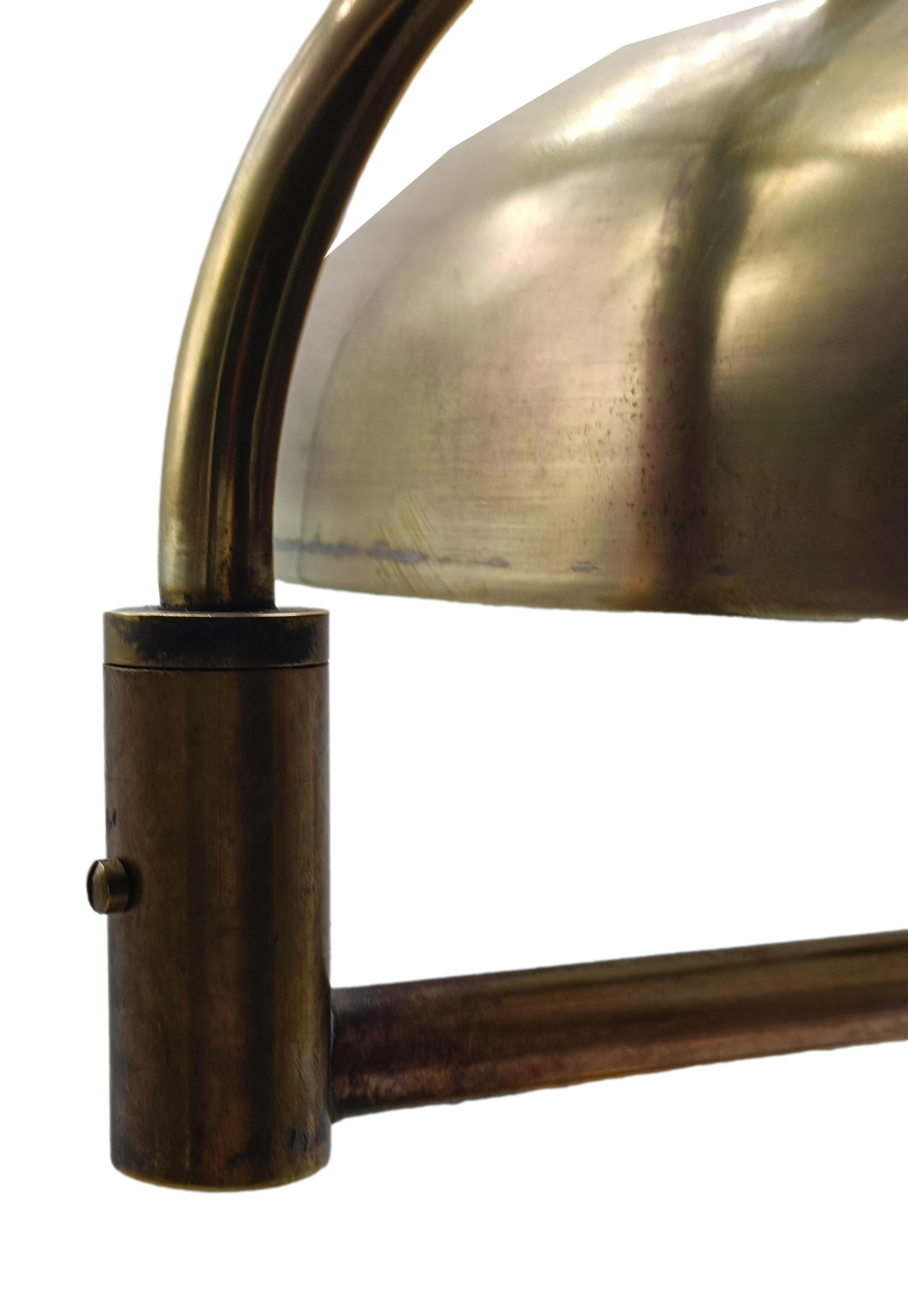 Mid-20th Century La Maison Desny Brass Table Lamp with Swivel Arm, France 1950s For Sale