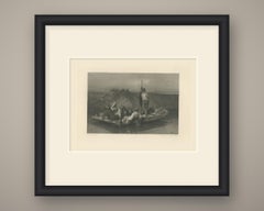 La Mal'aria, Family in a Boat after Ernest Hébert, Photogravure, circa 1880