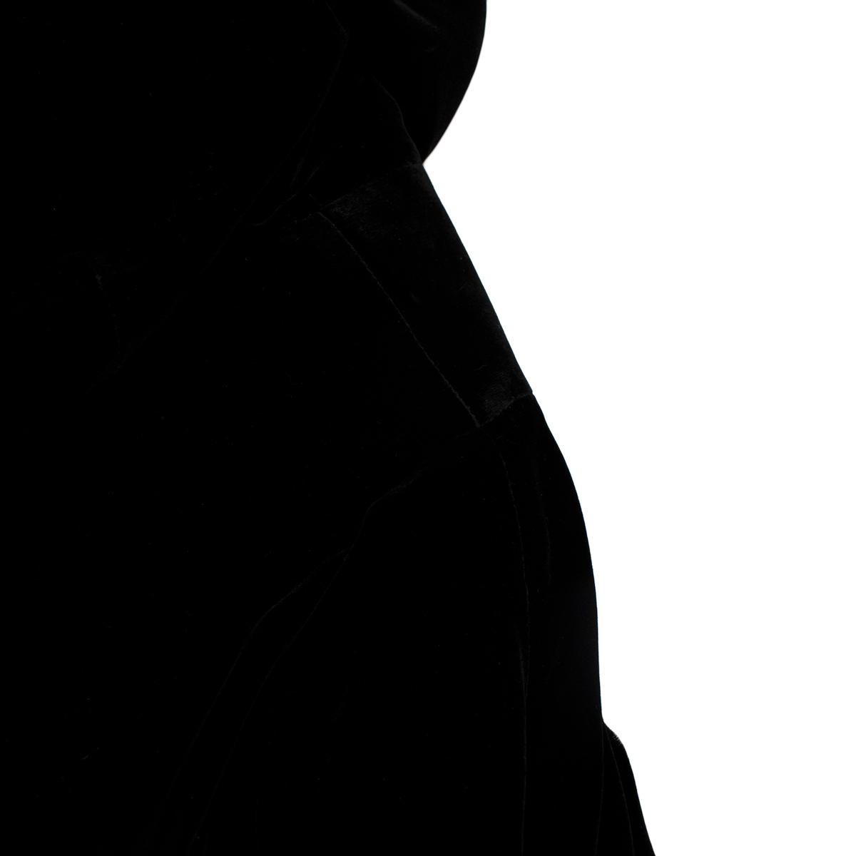 La Mania Schwarzes Samtkleid mit tiefem Rücken - US 4 im Angebot 3