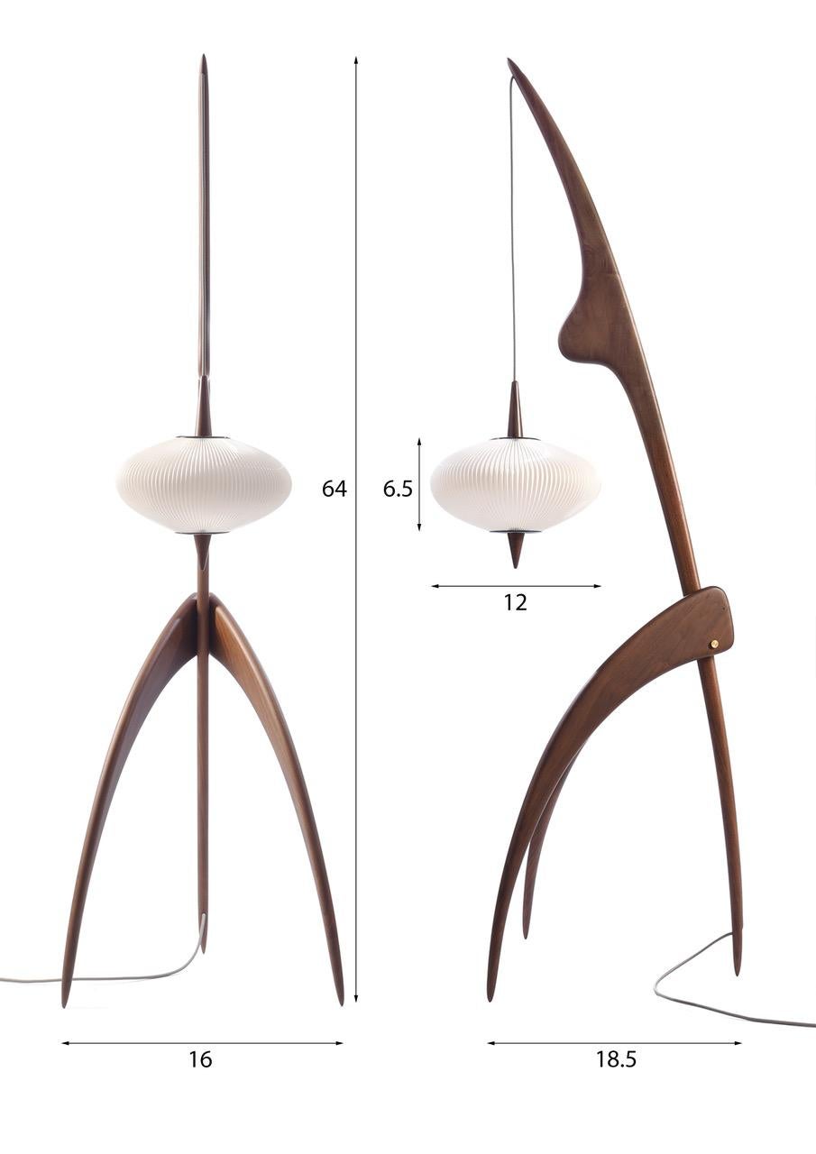 Stehlampe „La Mante Religieuse“ von Rispal (Französisch) im Angebot