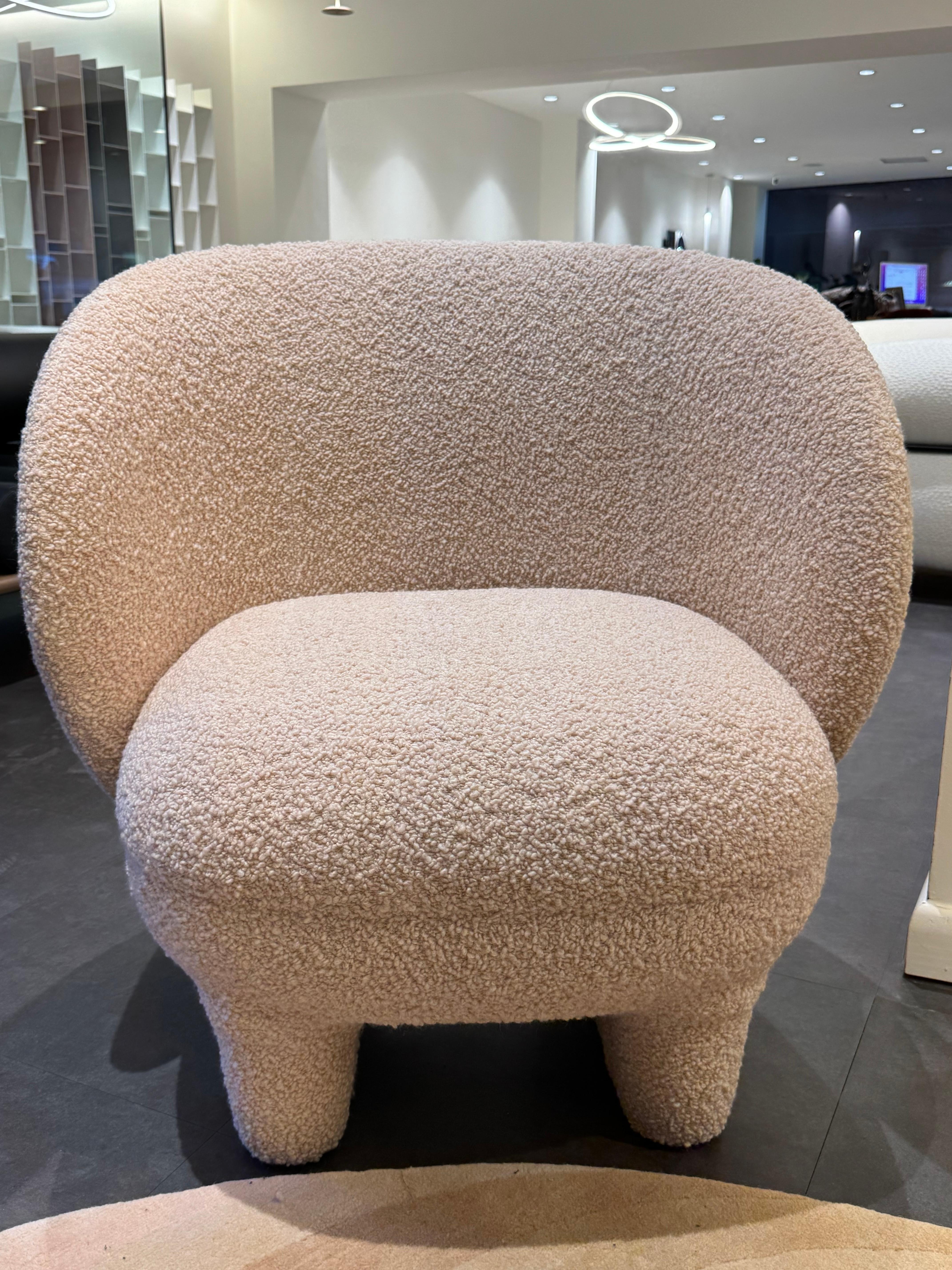 La Manufacture Moro Lounge Armchair by Sebastian Herkner in STOCK In Excellent Condition For Sale In New York, NY