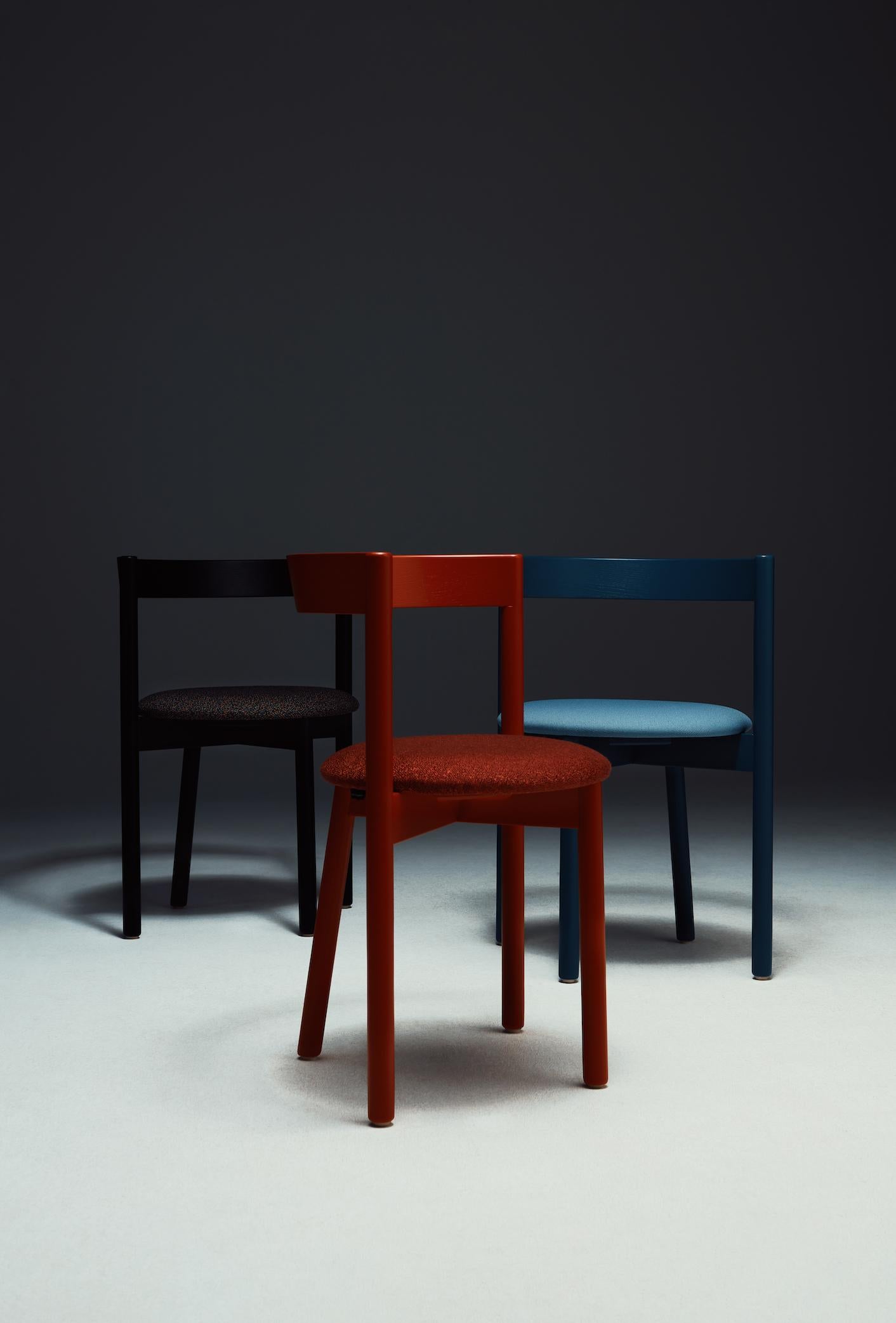 Textile Customizable La Manufacture-Paris April Solid Wood Chair Designed by Neri & Hu For Sale