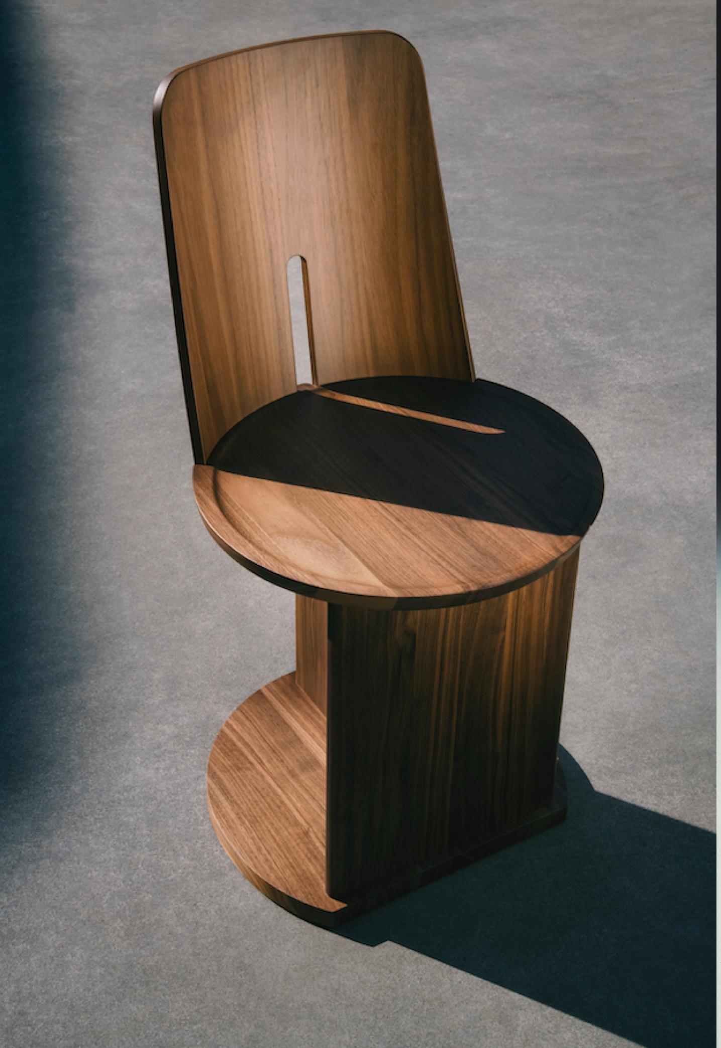 Contemporary La Manufacture-Paris Intersection Canaletto Walnut Chair Designed by Neri & Hu For Sale