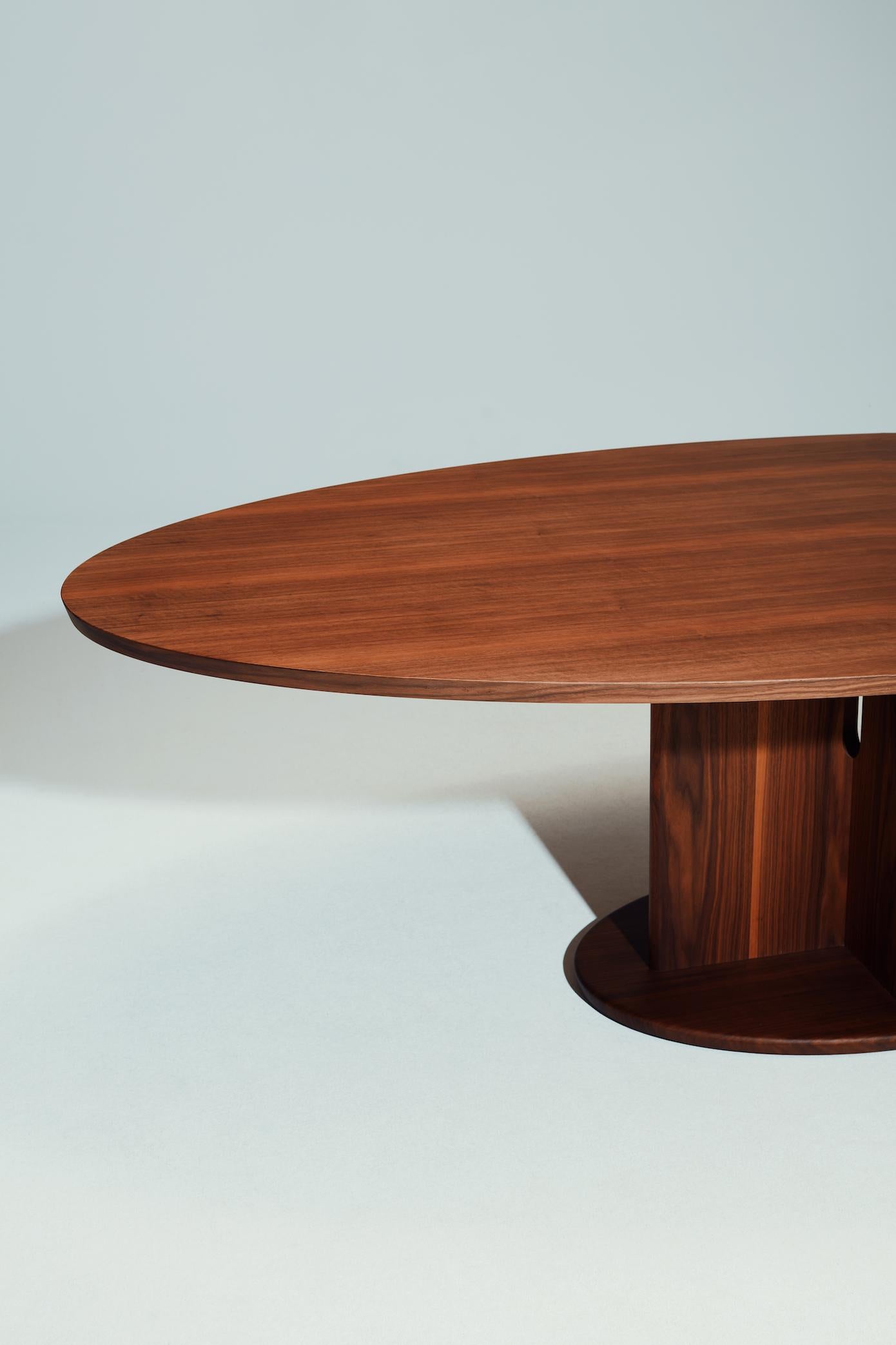 Italian La Manufacture-Paris Intersection Canaletto Walnut Oval Table by Neri & Hu For Sale