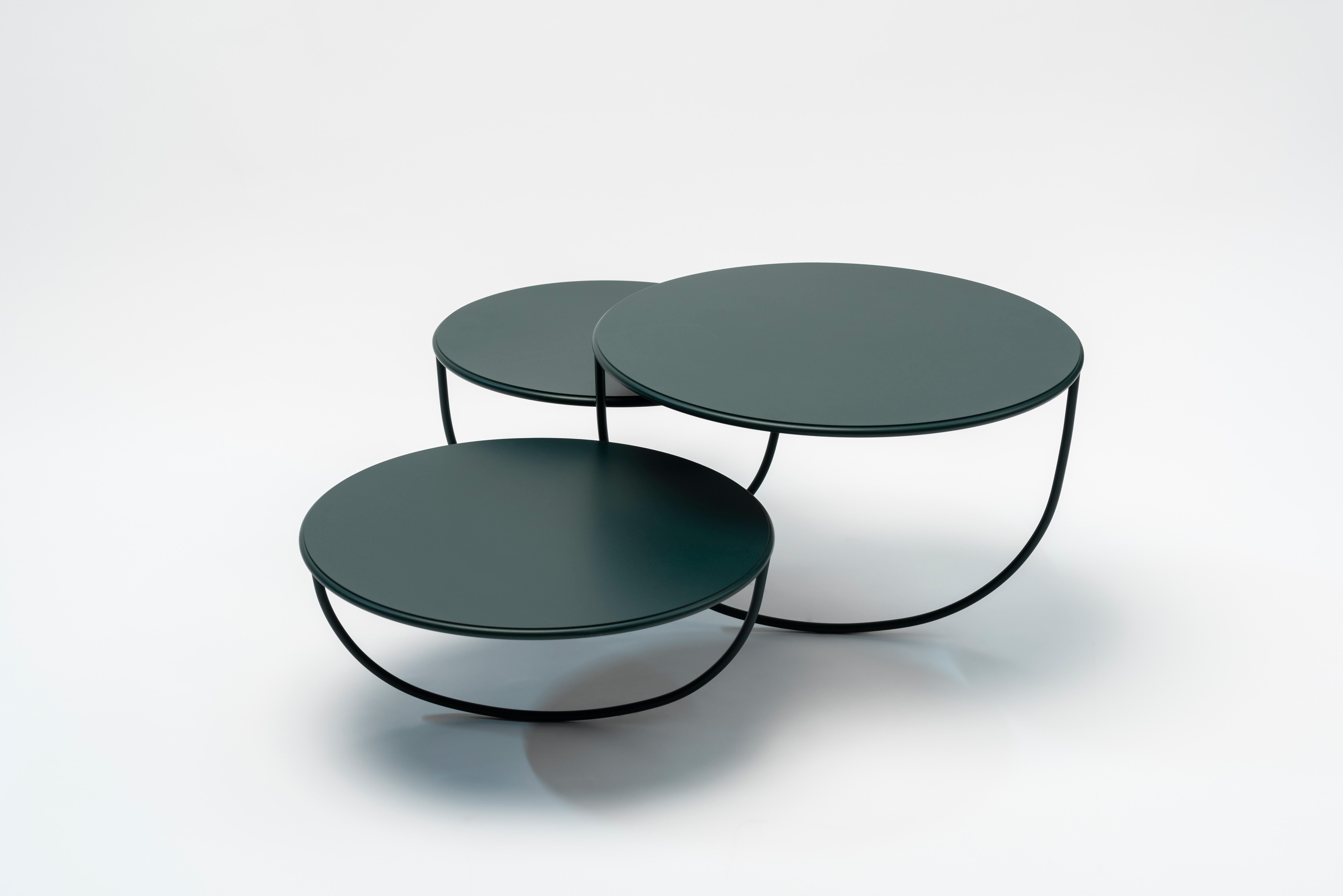 Metal La Manufacture-Paris Trio Table Designed by Nendo For Sale