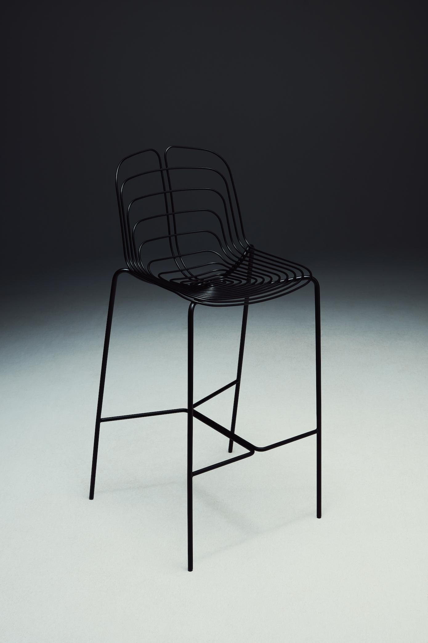 Metal Customizable La Manufacture-Paris Wired Chair Designed by Michael Young For Sale