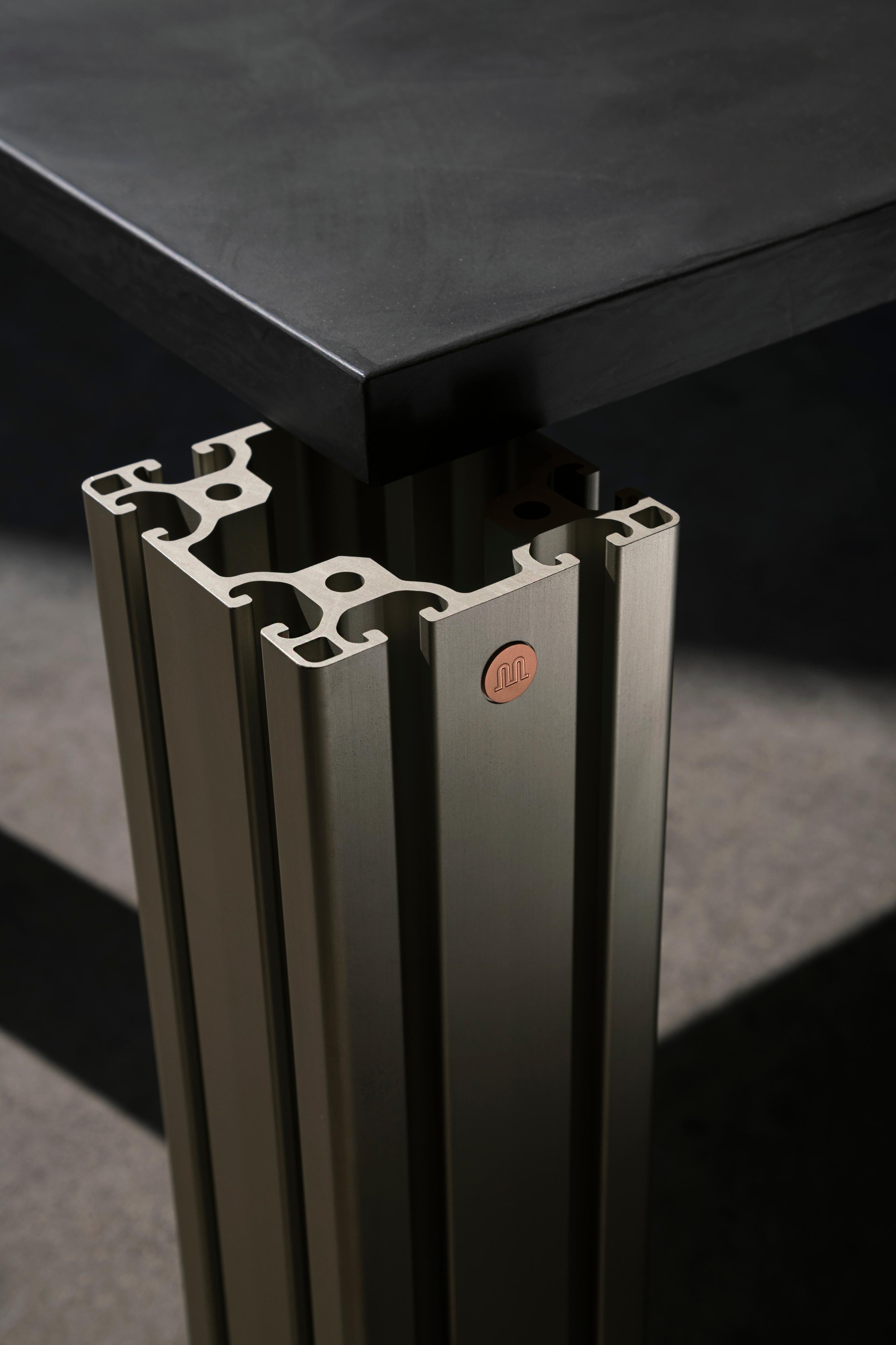 Metal La Manufacture-Paris Work Extruded Table Design by Ben Gorham For Sale