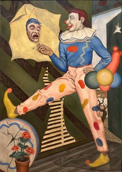 Oil painting of Clown