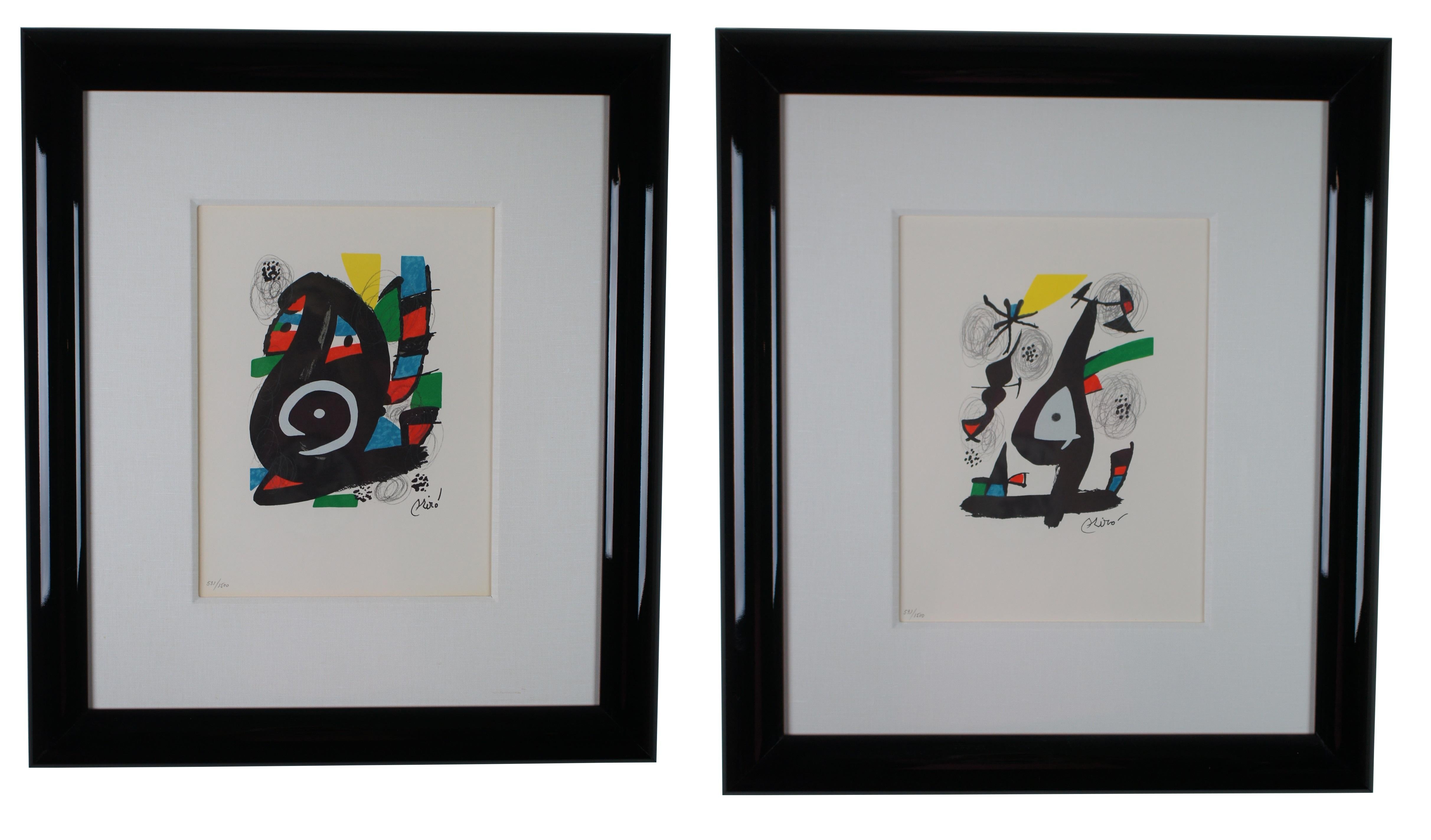 La Melodie Acide Suite von Joan Miro (mit Wertbestätigungszertifikat)

Originale Serie von 14 Lithografien in ausgezeichnetem Zustand, professionell gerahmt in schwarzem Hochglanz mit gewebtem Passepartout.

Original Miro Lithographien, in Farben,