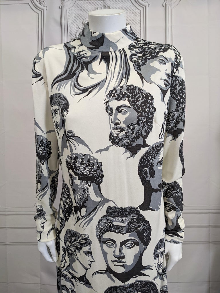 La Mendola, Rome Graphic Print Dress In Good Condition For Sale In New York, NY