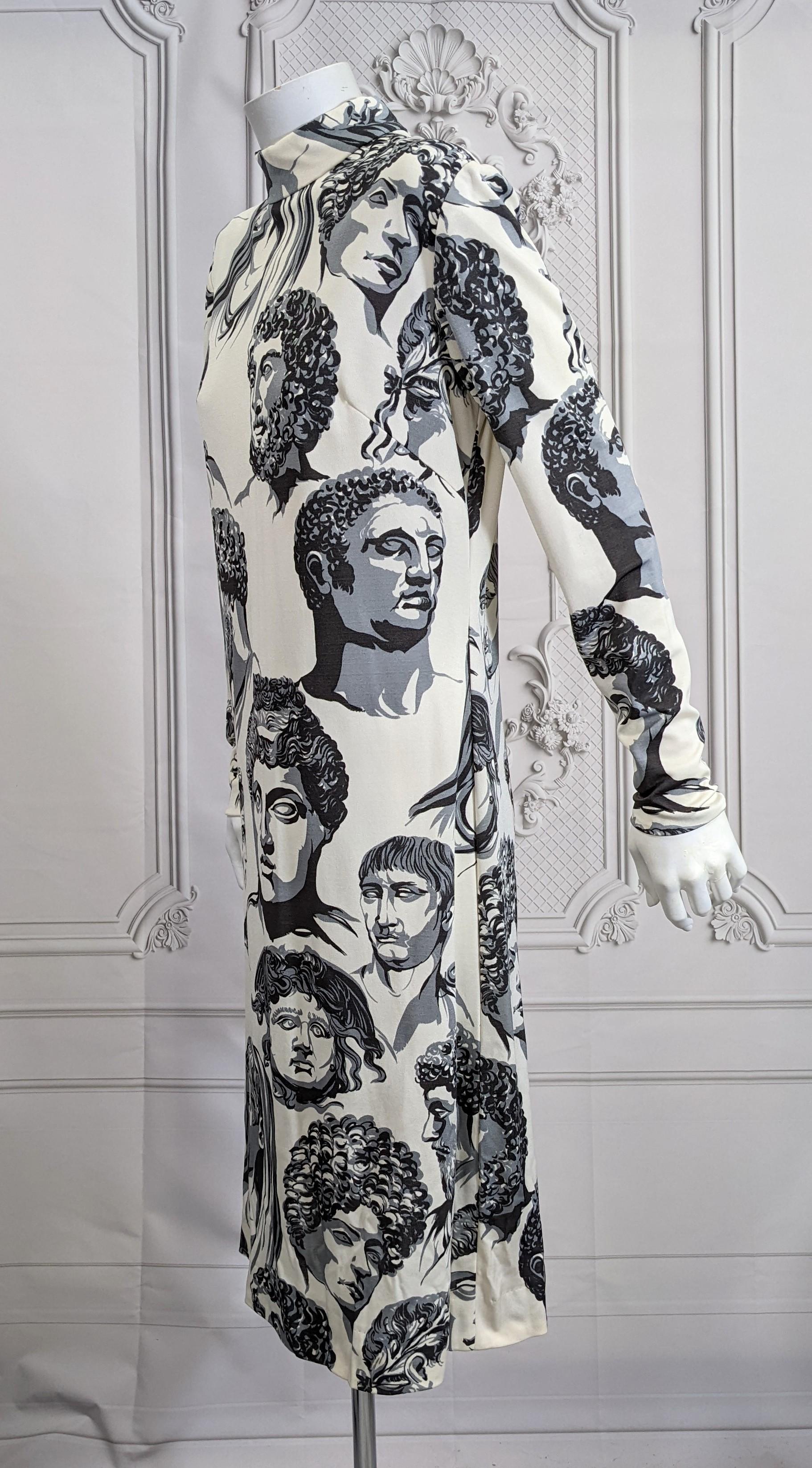 Gray La Mendola, Rome Graphic Print Dress For Sale