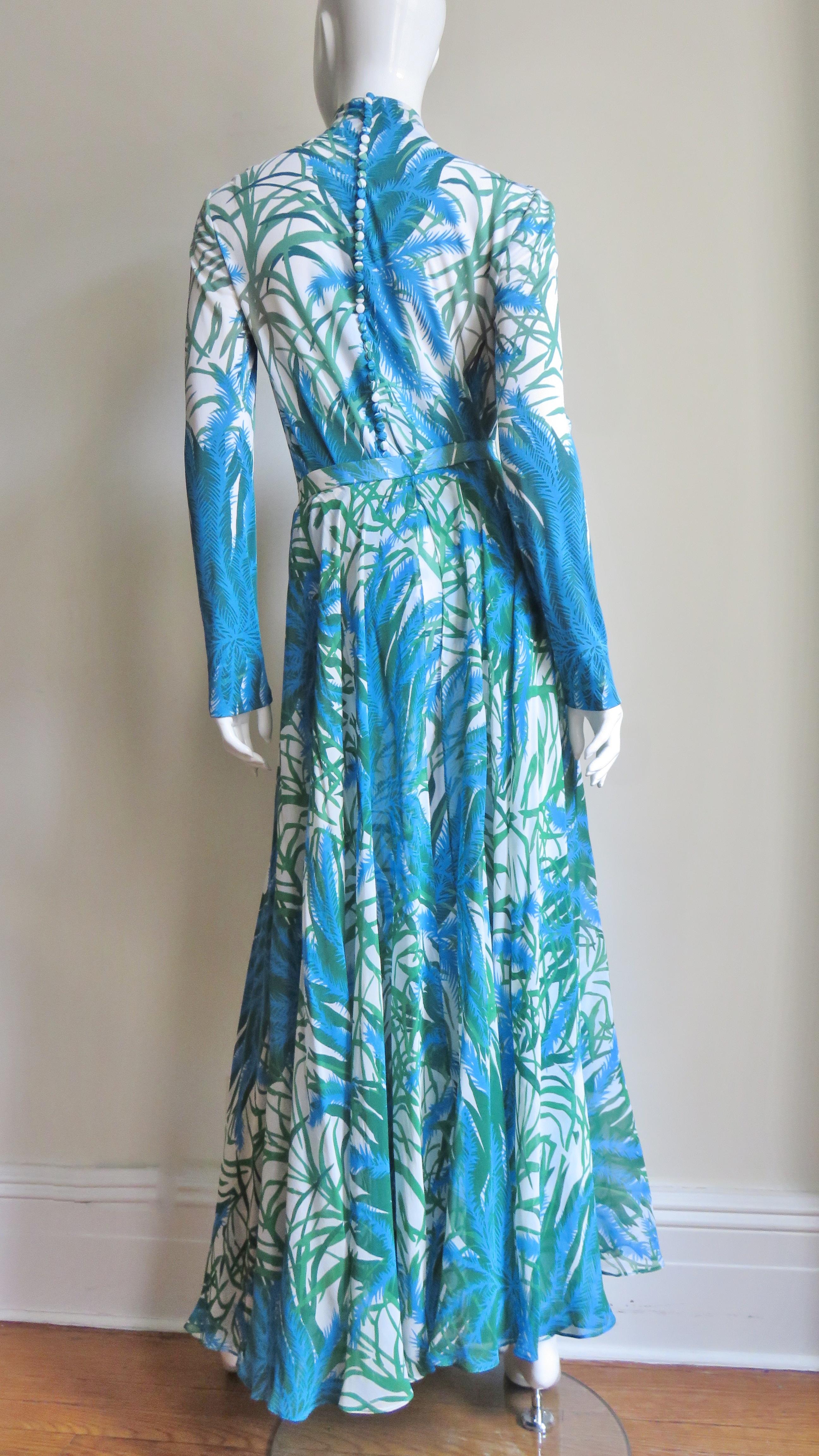 La Mendola Silk Maxi Dress and Over Skirt 1970s 7