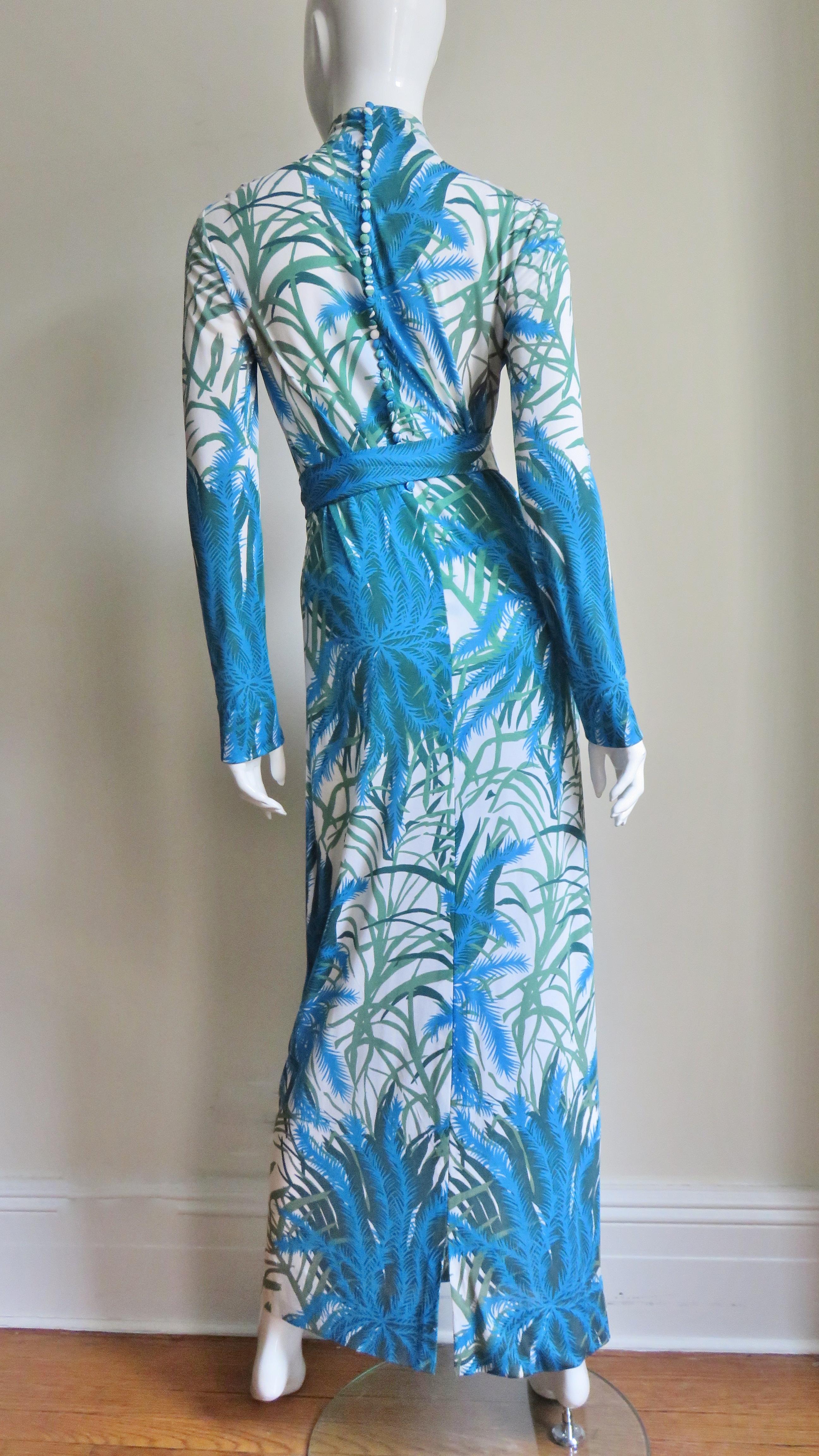 La Mendola Silk Maxi Dress and Over Skirt 1970s 4