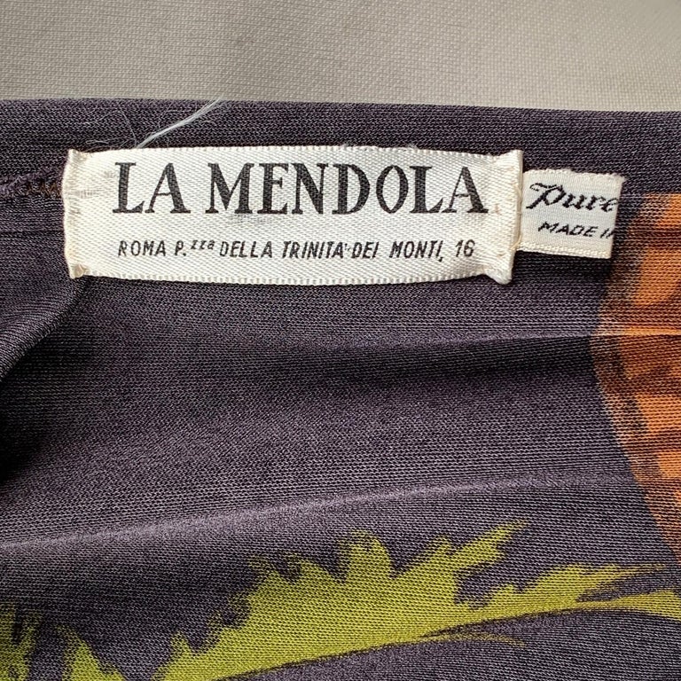 1977 La Mendola Jersey & Chiffon Maxi