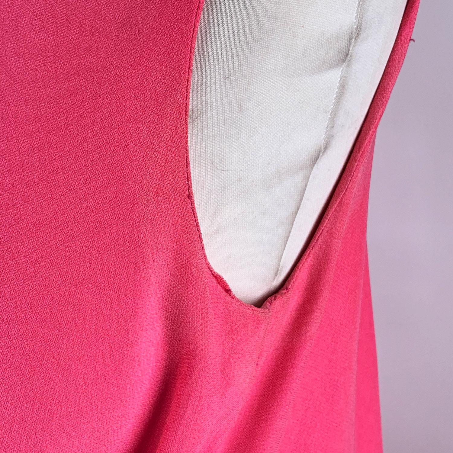 Women's La Mendola Vintage Pink Kaftan Sleeveless Gown Evening Dress Size 46