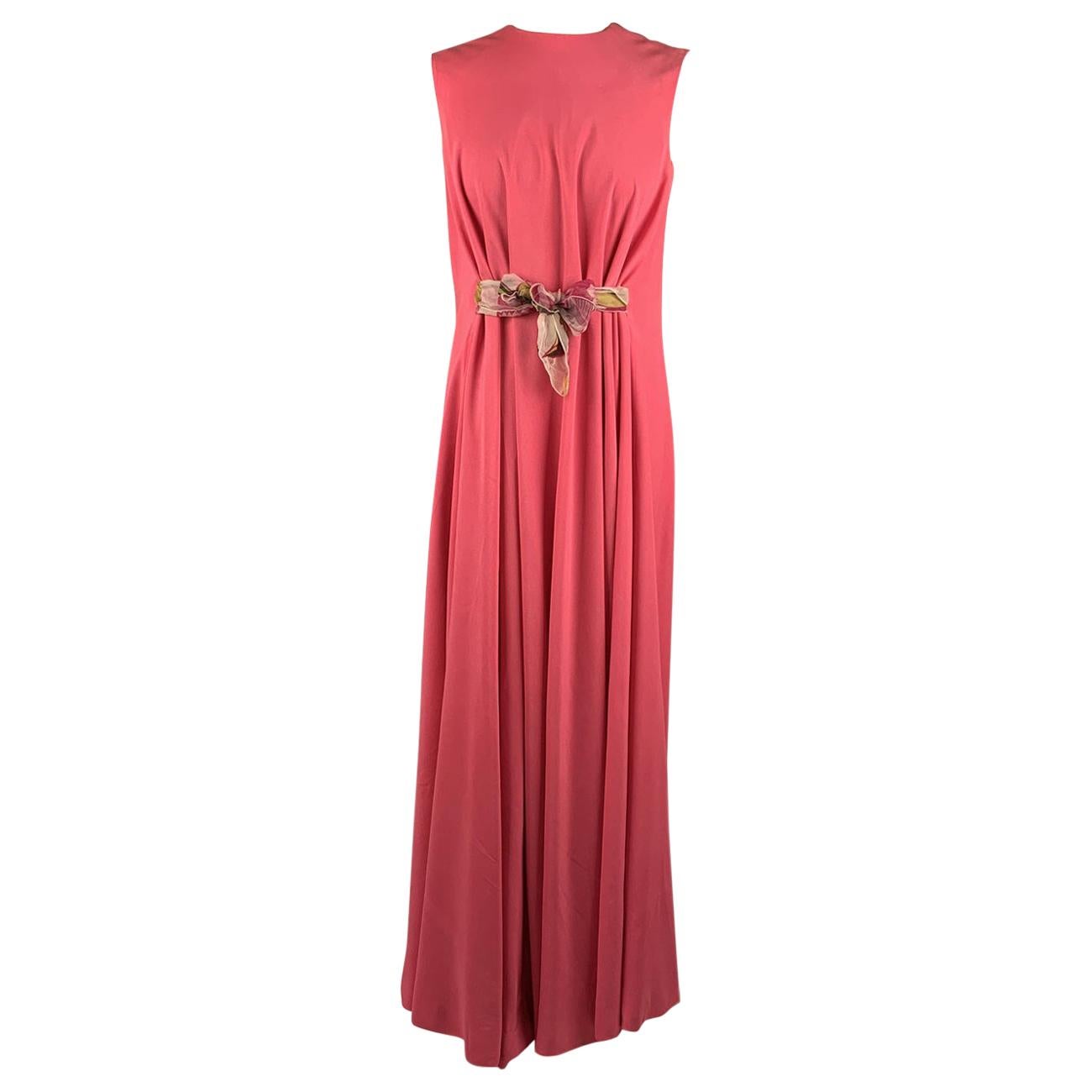 La Mendola Vintage Pink Kaftan Sleeveless Gown Evening Dress Size 46