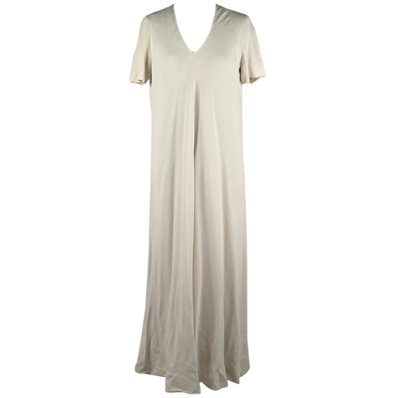 La Mendola Vintage White Long Kaftan Caftan Tunic Evening Dress Size 46