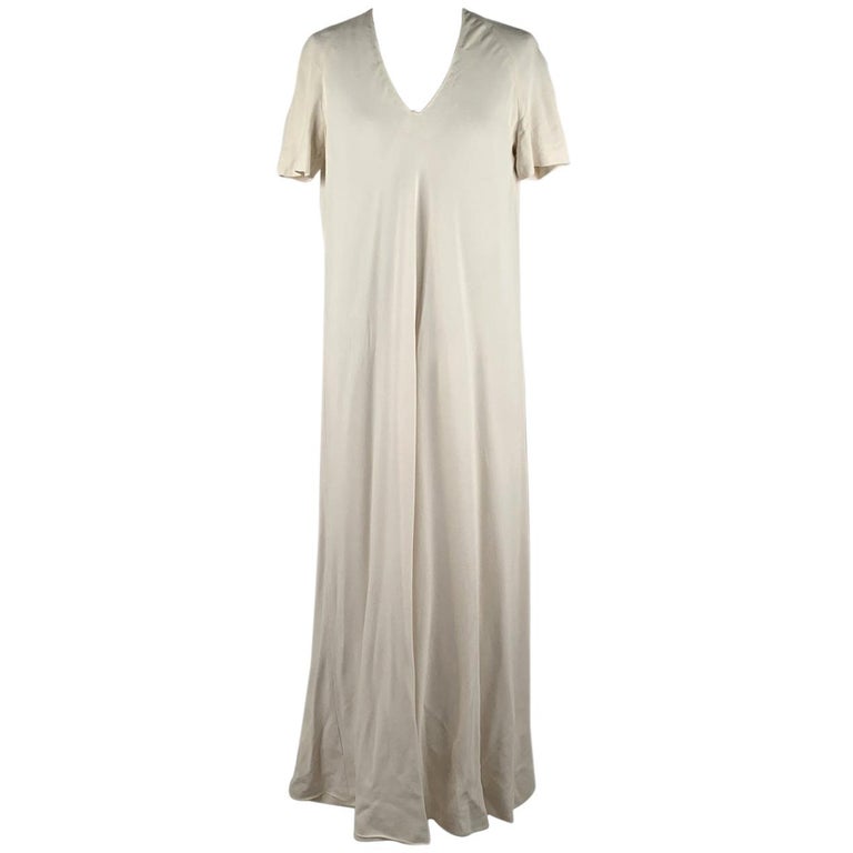 La Mendola Vintage White Long Kaftan Caftan Tunic Evening Dress Size 46 ...