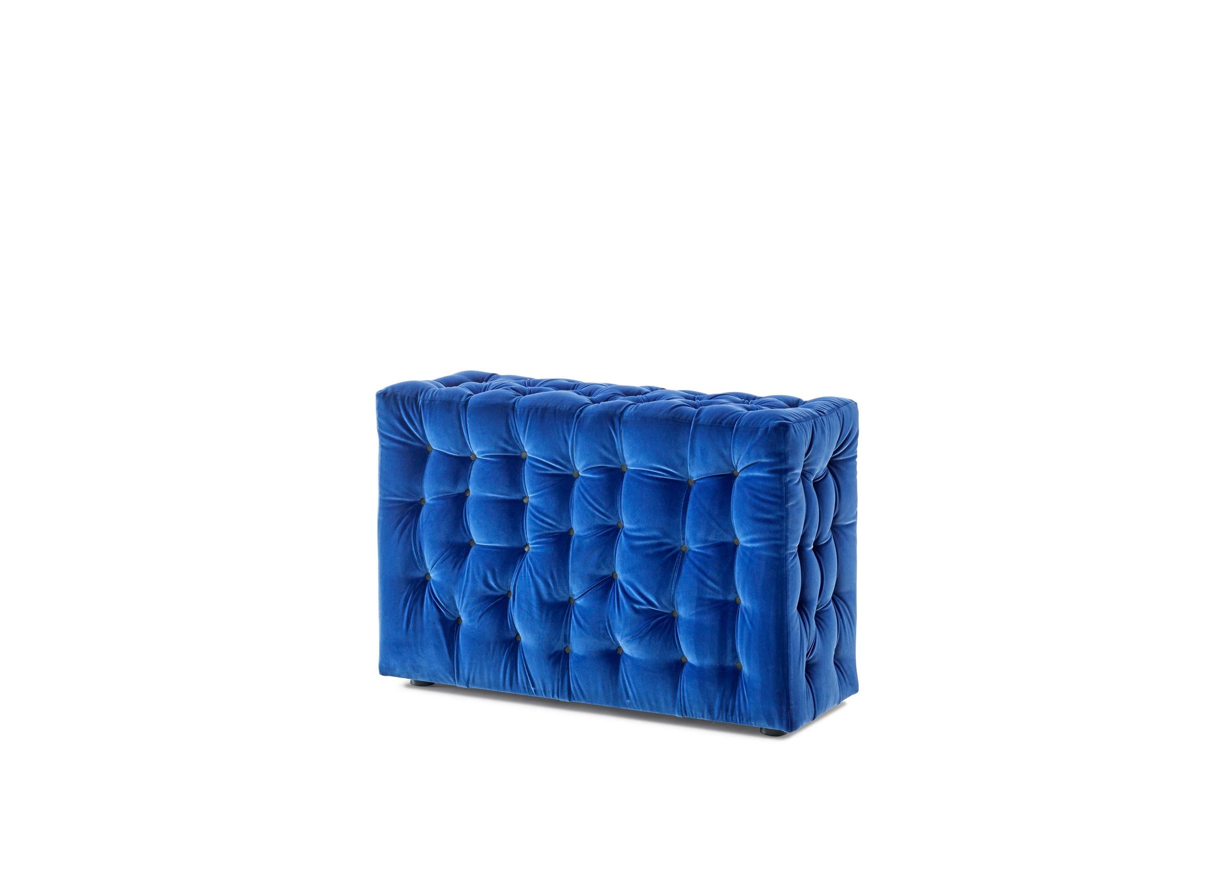 La Michetta Rückenlehne 107 Sofa aus Samt mit Rückenlehne in Kobalt von Gaetano Pesce (Italienisch) im Angebot