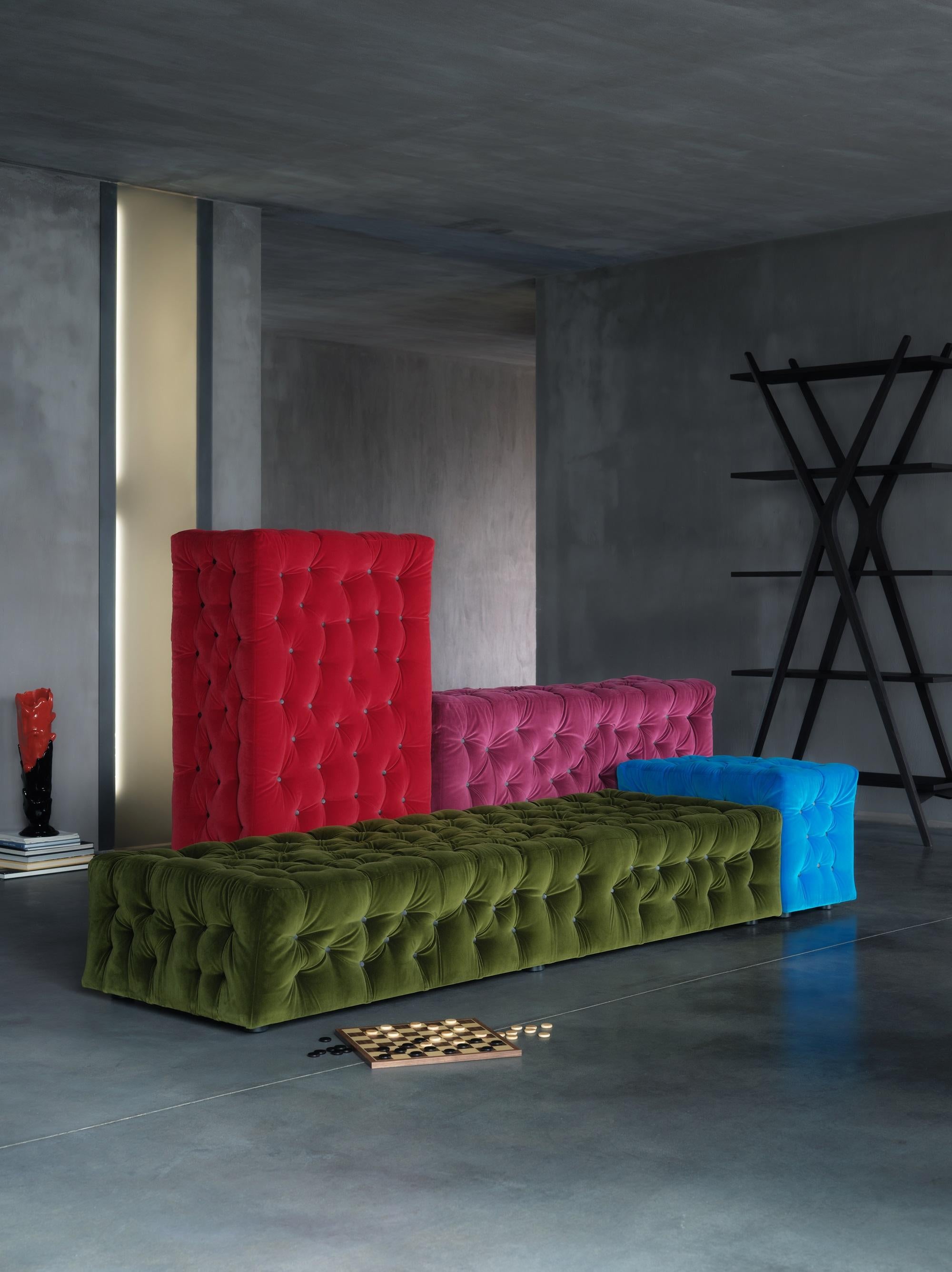 La Michetta Rückenlehne 144 Samt-Sofa in Musk von Gaetano Pesce im Angebot 15