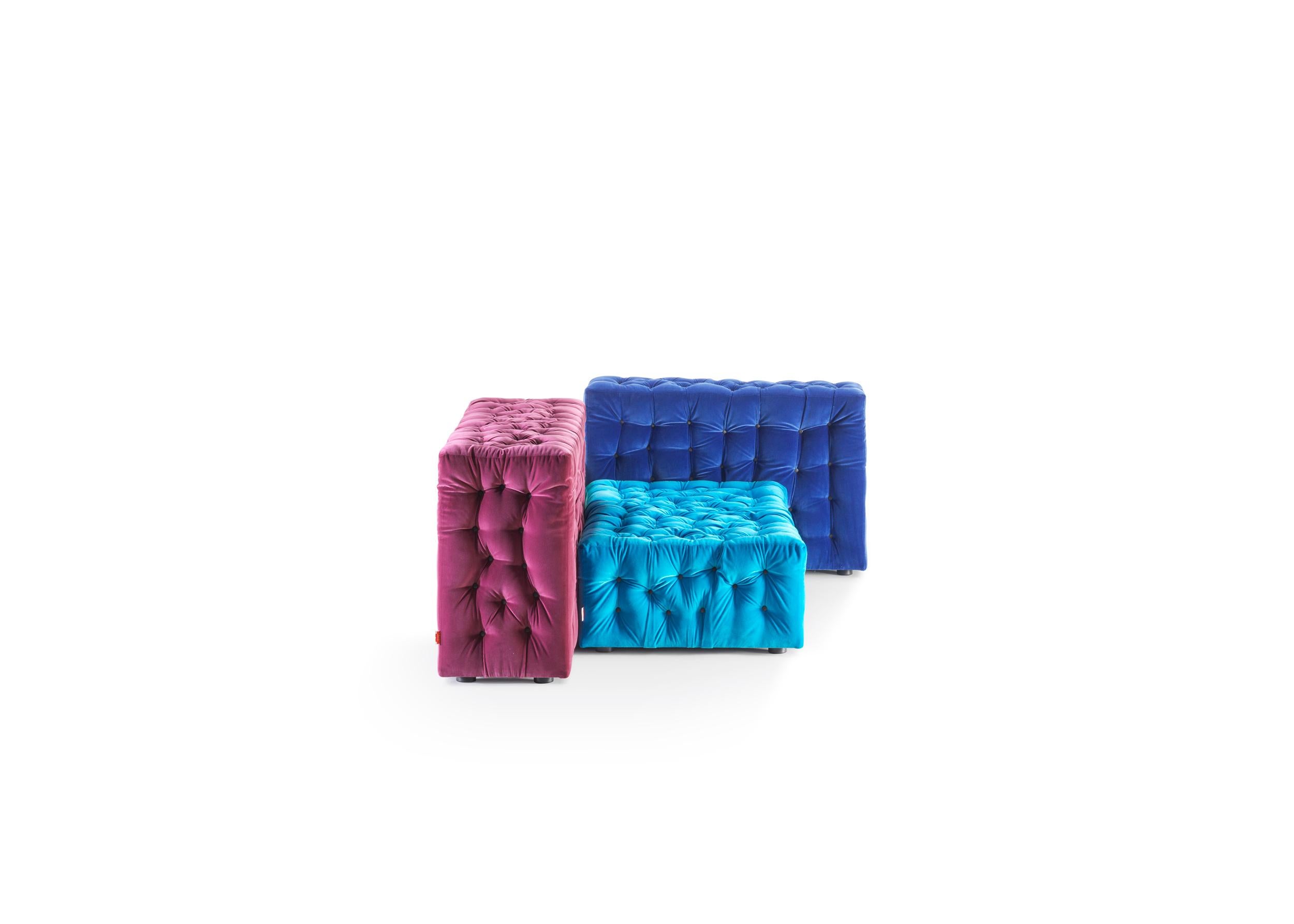 Sofá La Michetta Composición 3 de terciopelo by Gaetano Pesce Italiano en venta